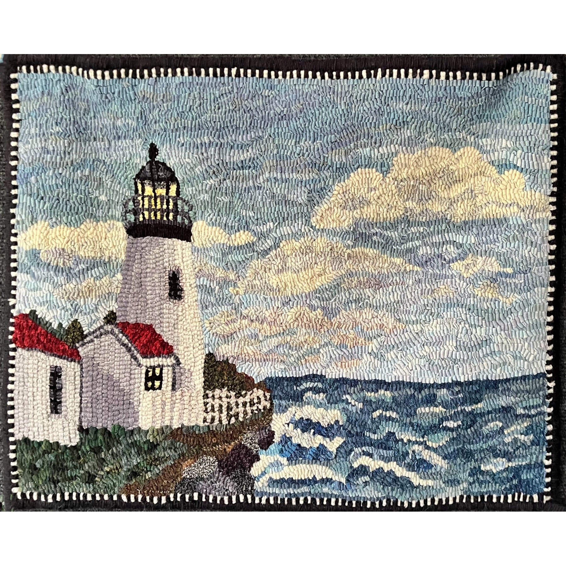 Pemaquid Light House - Small, rug hooked by Peggy O'Connor