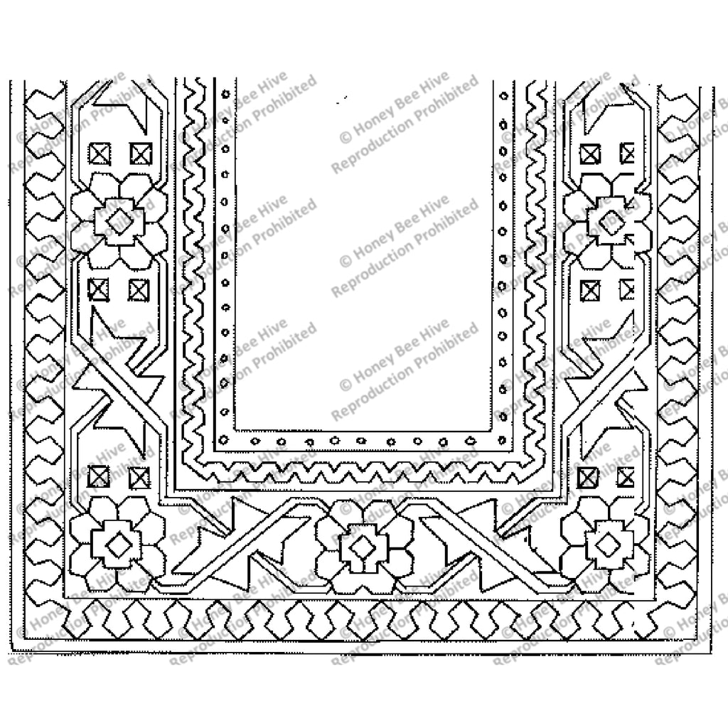 Town Rug Pattern Rug Hooking Pattern: Tun (1168) | Honey Bee Hive Rug Hooking | rughook.com