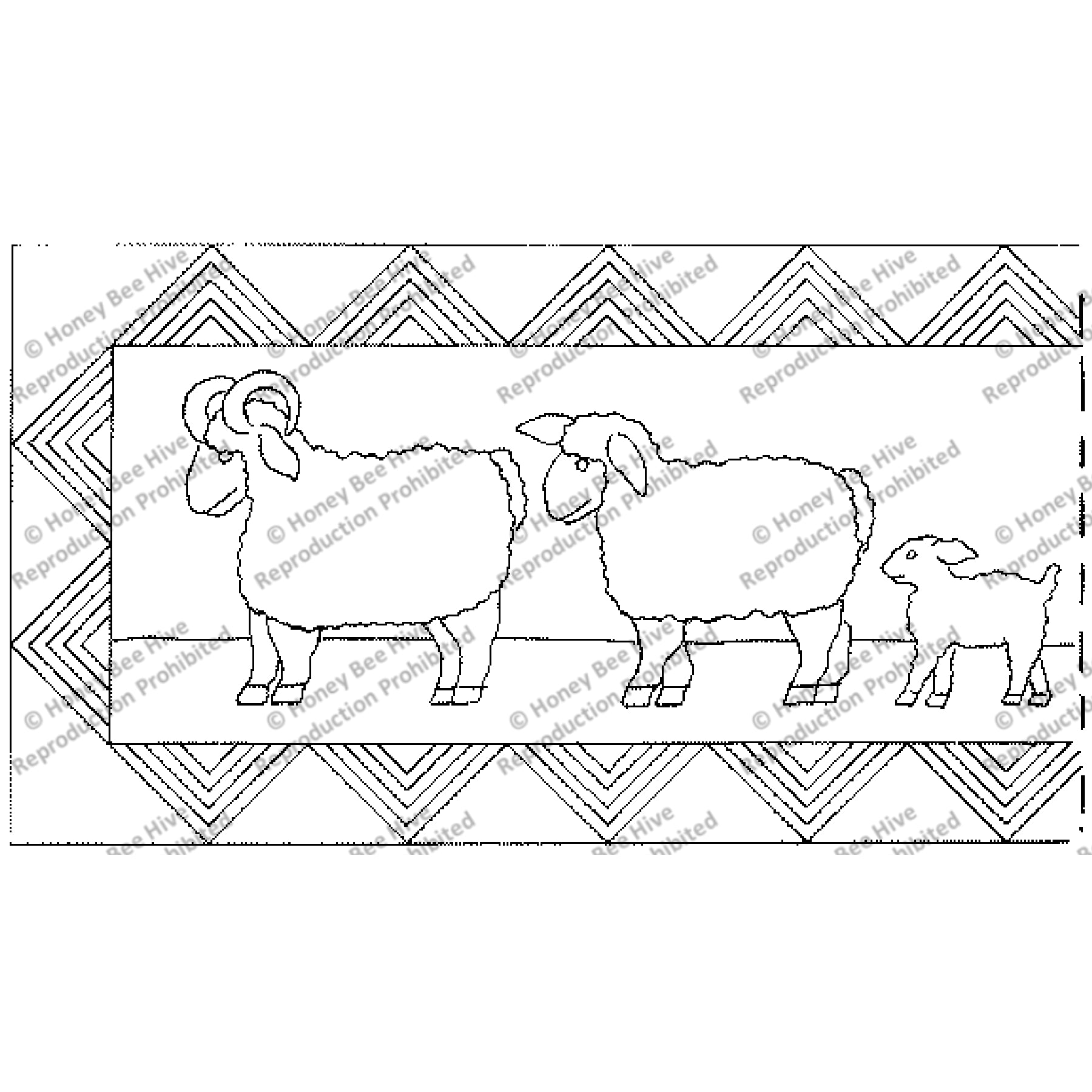 Woolies, rug hooking pattern