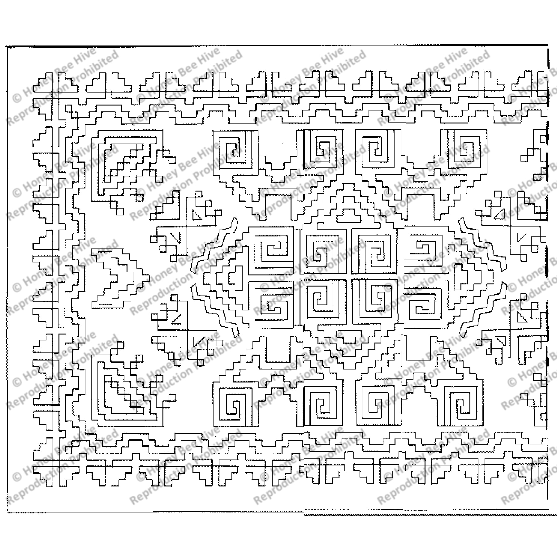 Burntwater, rug hooking pattern