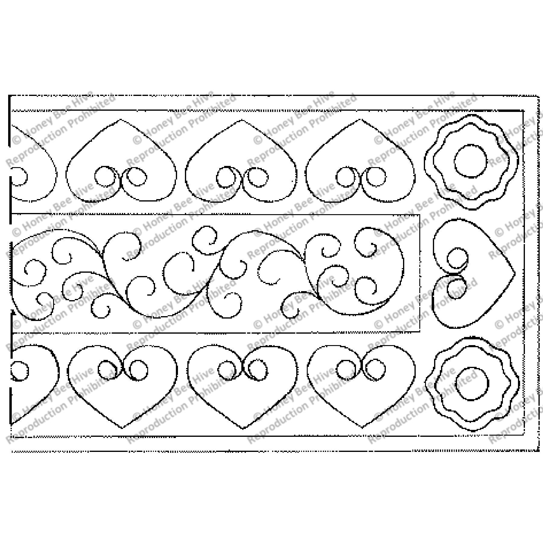 Rug Hooking Pattern: Hearth-Warming Runner (1214) | Honey Bee Hive Rug ...