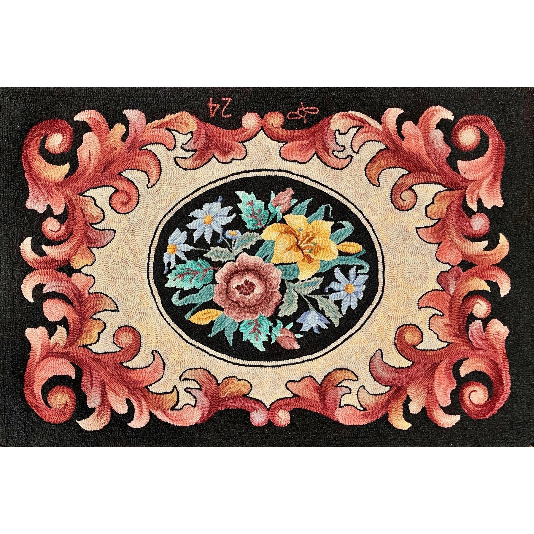 Jennifer, rug hooked by Linda Gillen