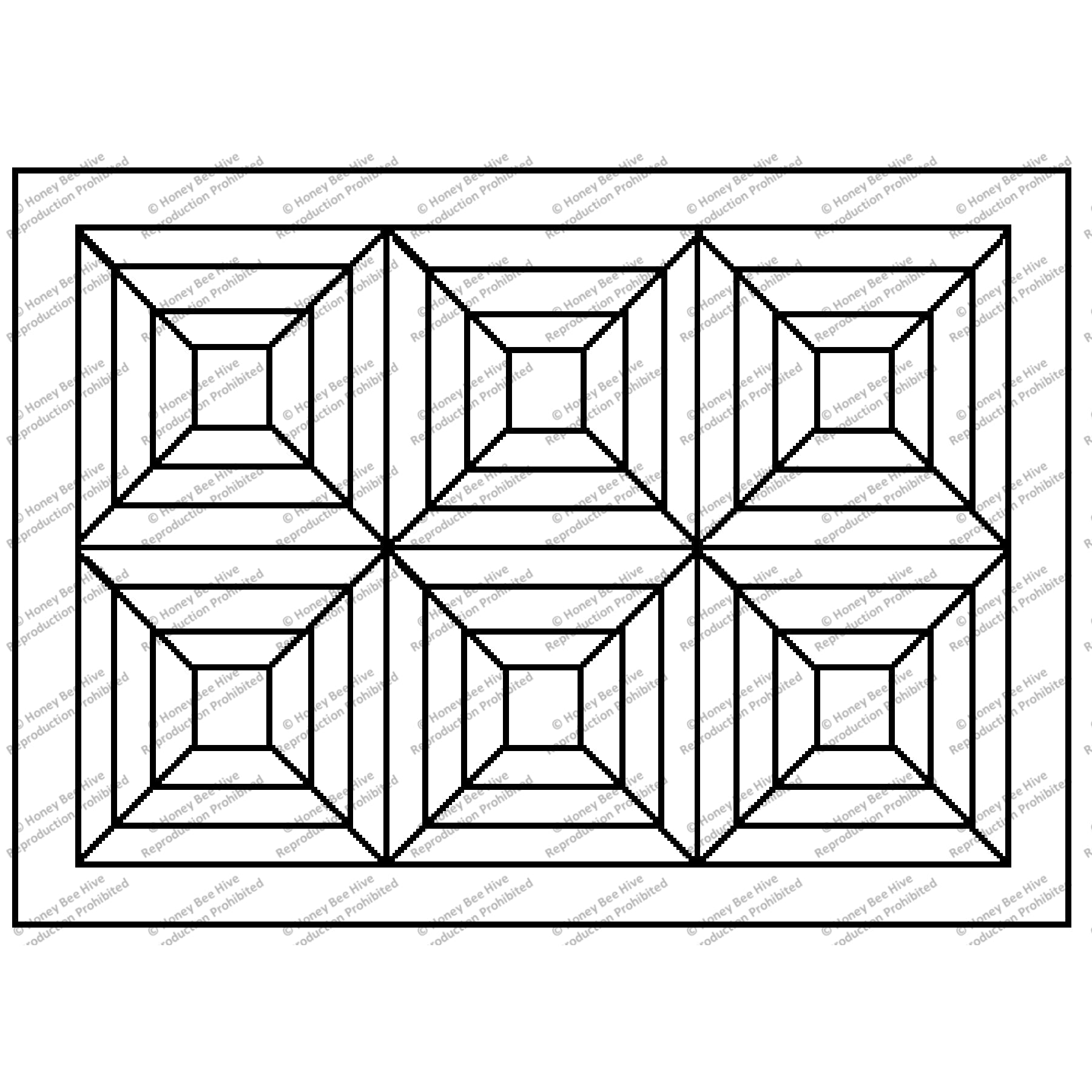 Dimension Quilt, rug hooking pattern