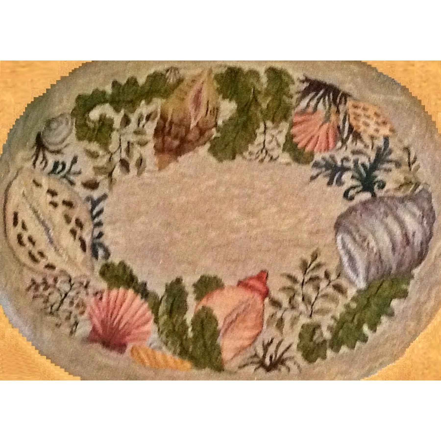 Sanibel, rug hooked by Judith Hotchkiss