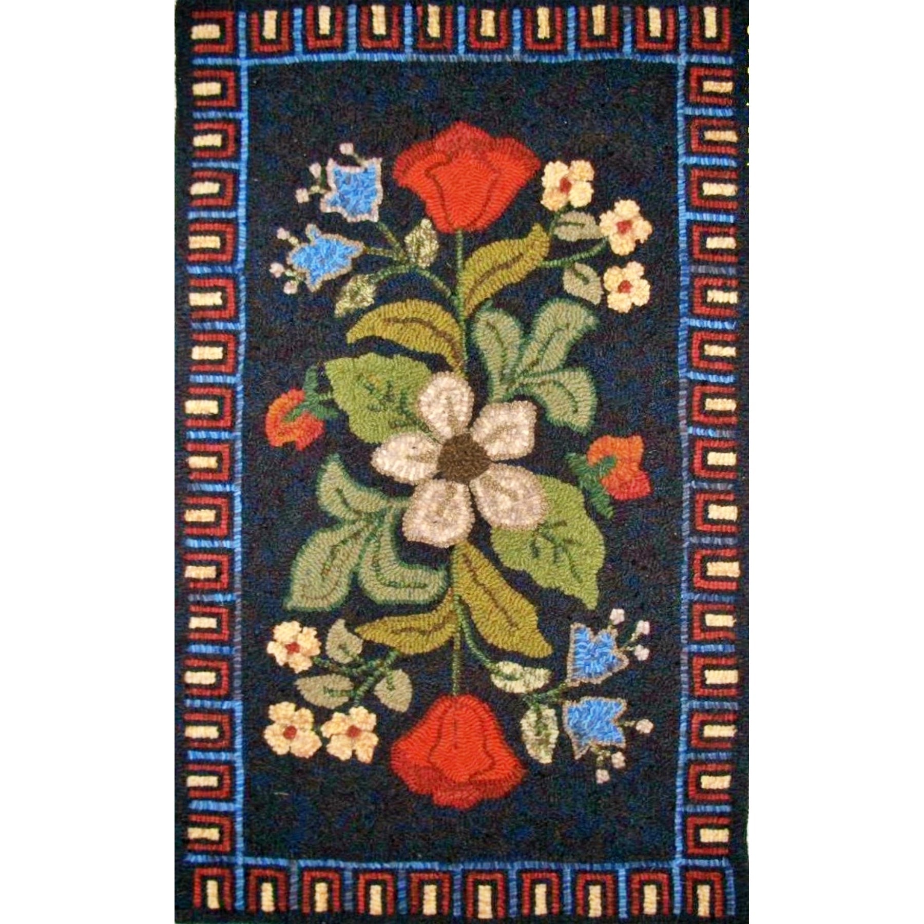 Nice and Easy, rug hooked by Connie Bradley