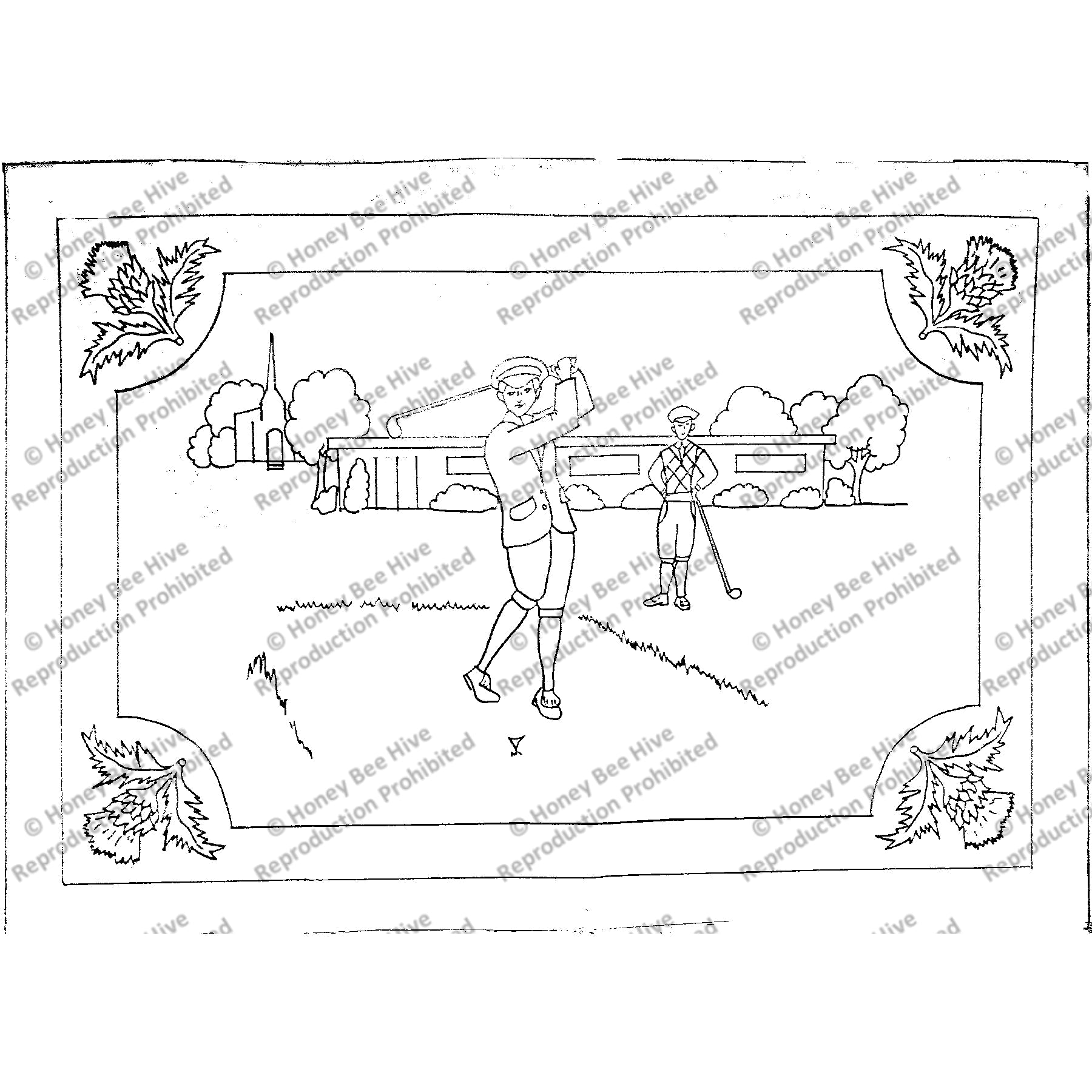 Links, rug hooking pattern