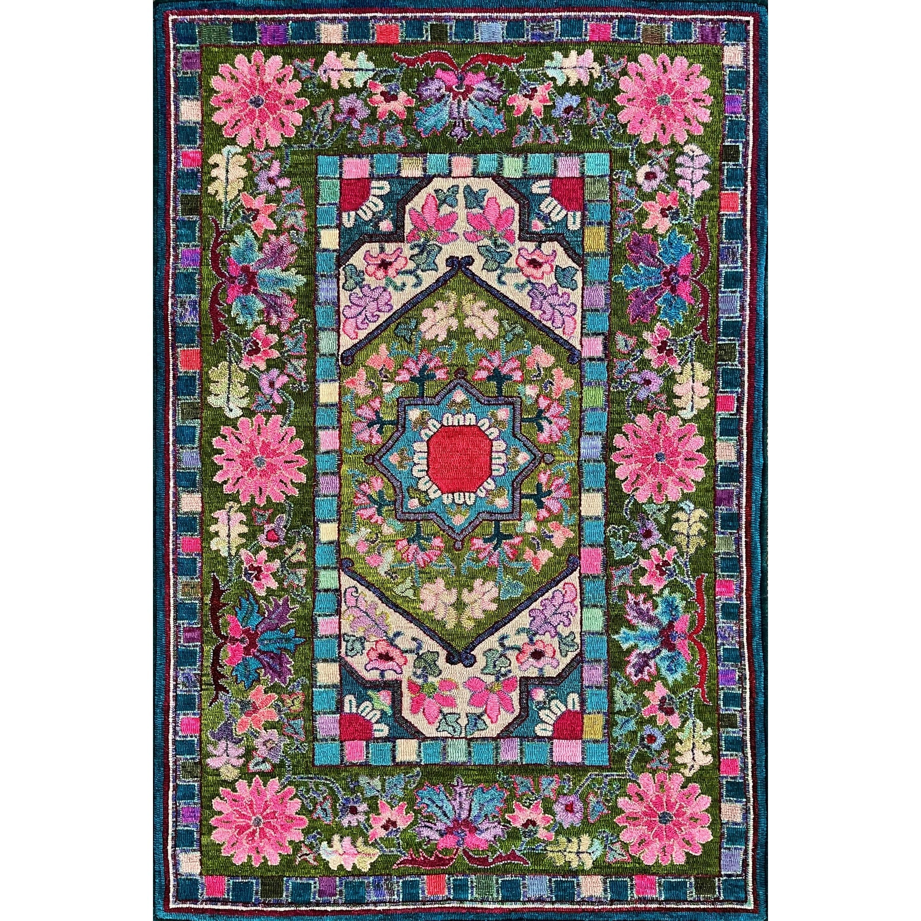 Zereh, rug hooked by Gina Paschal