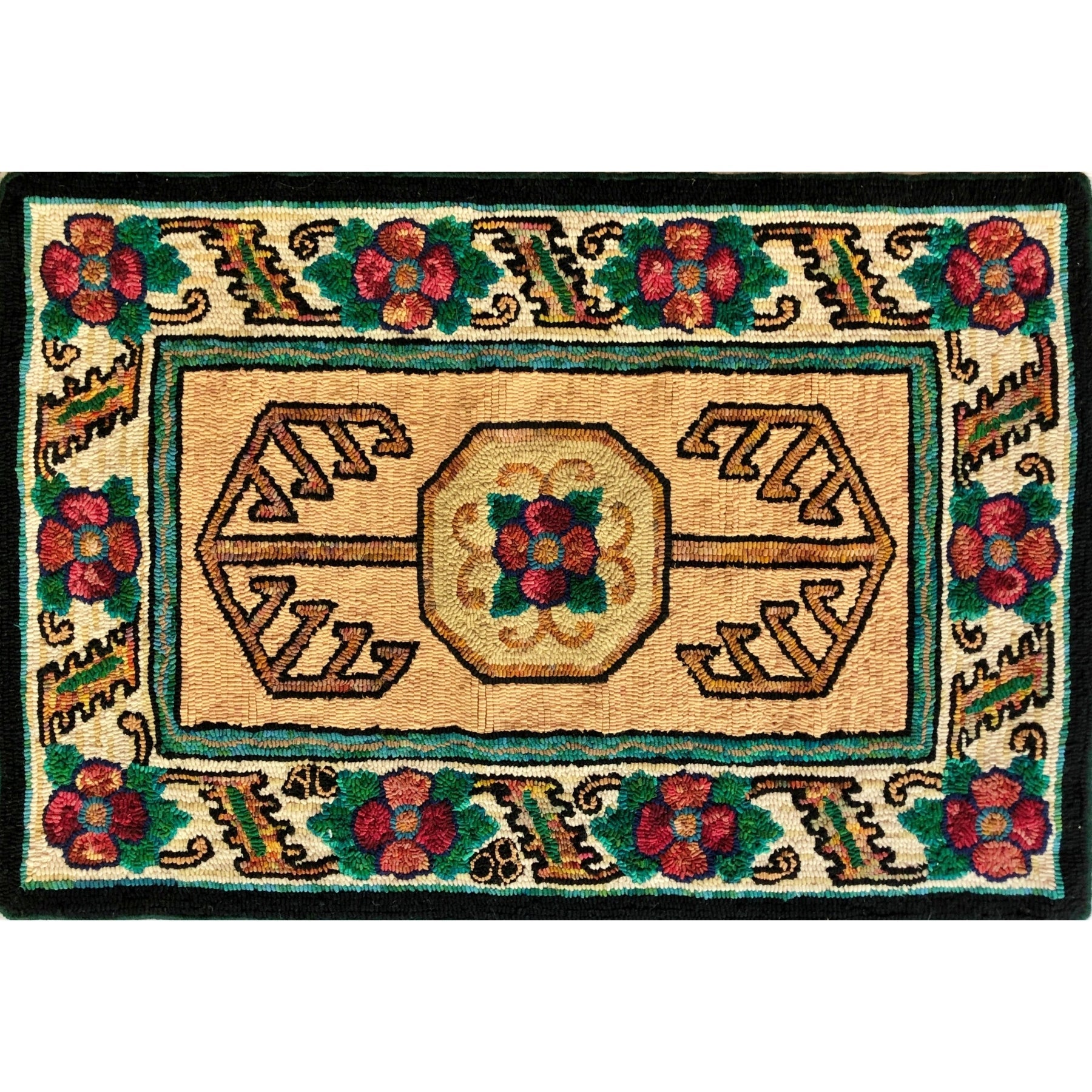 Rug Hooking Pattern: Persian Primitive (1296) | Honey Bee Hive Rug