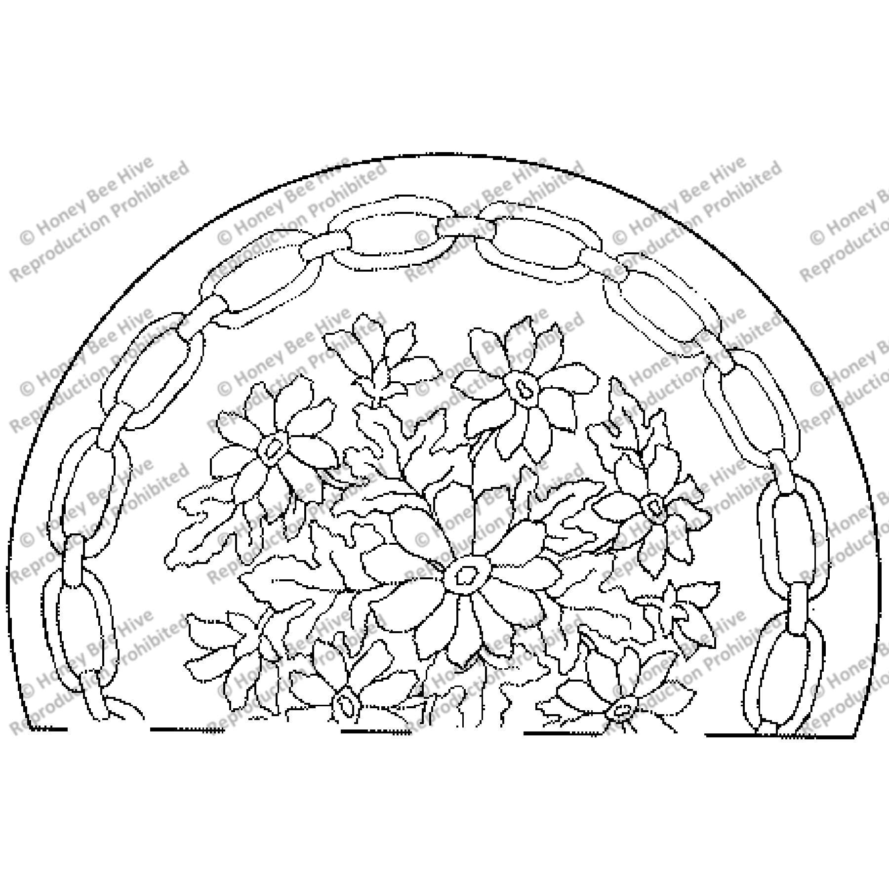 Daisy Chain, rug hooking pattern