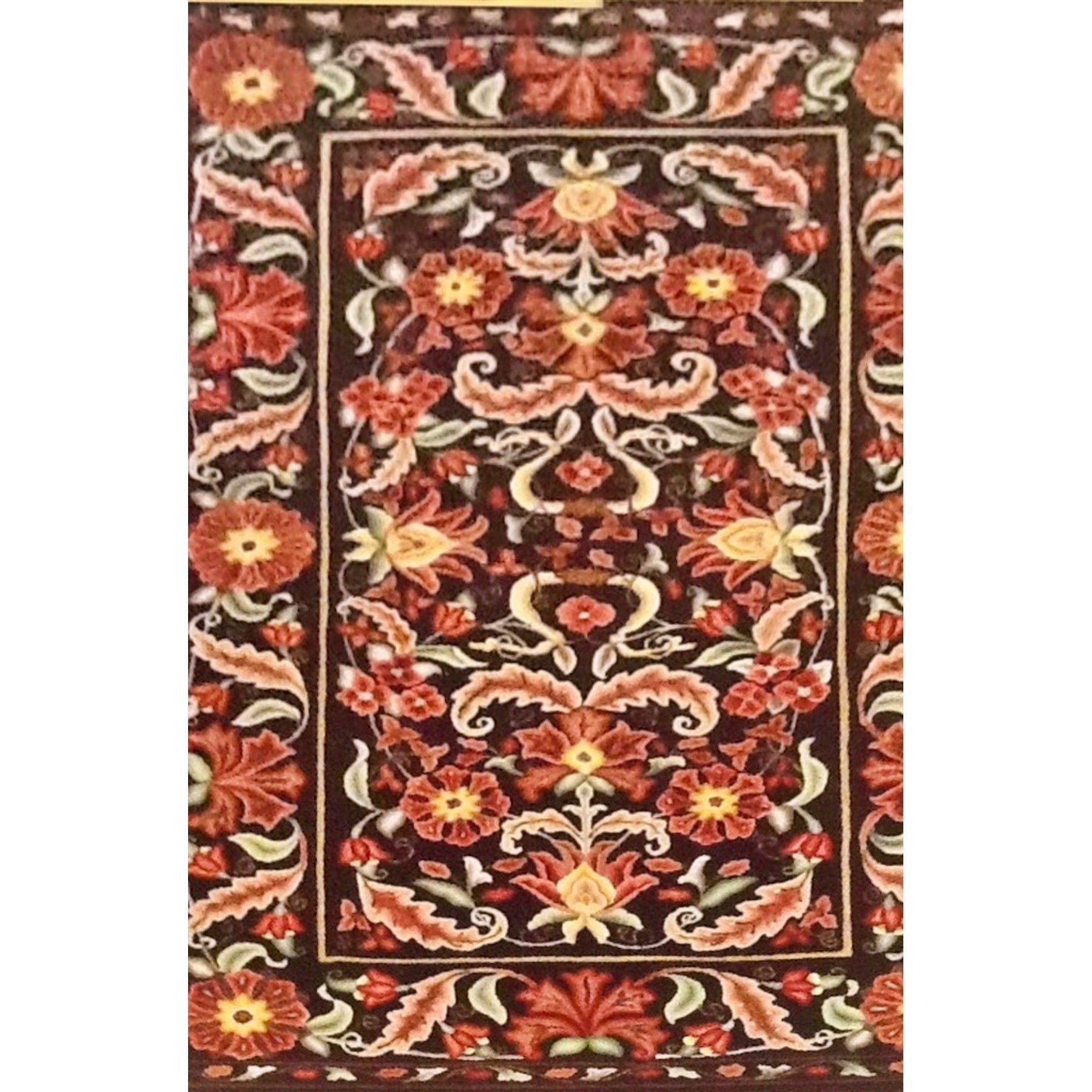 Hereke, rug hooked by Martha Beals