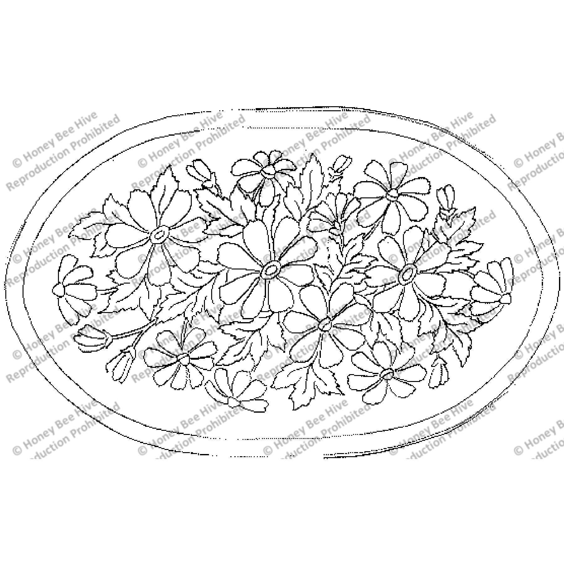 Lazy Daisy, rug hooking pattern