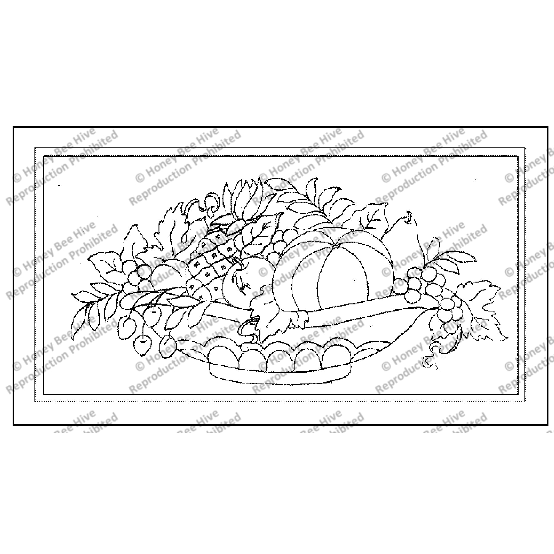 Bountiful Bowl, rug hooking pattern