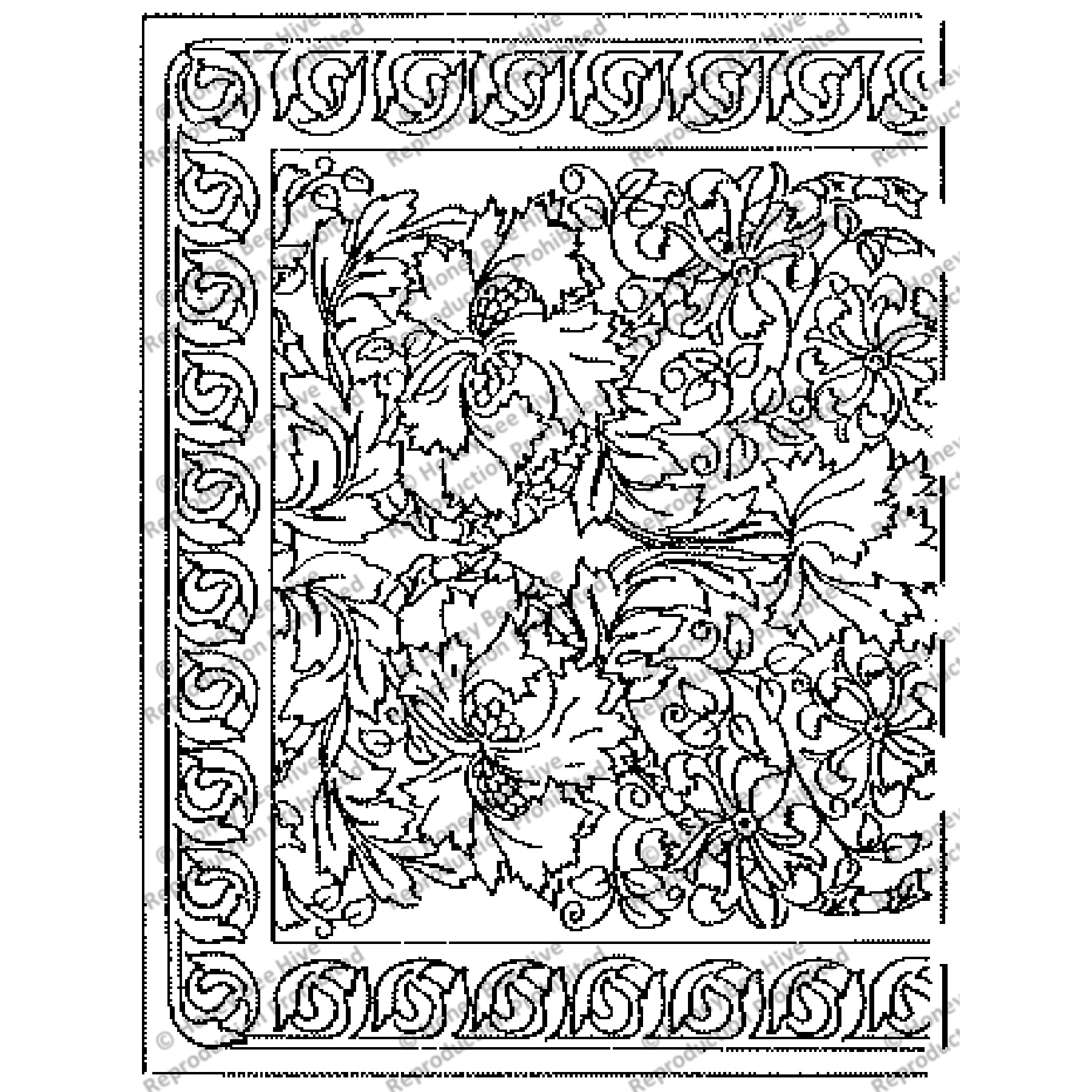 William Morris, rug hooking pattern