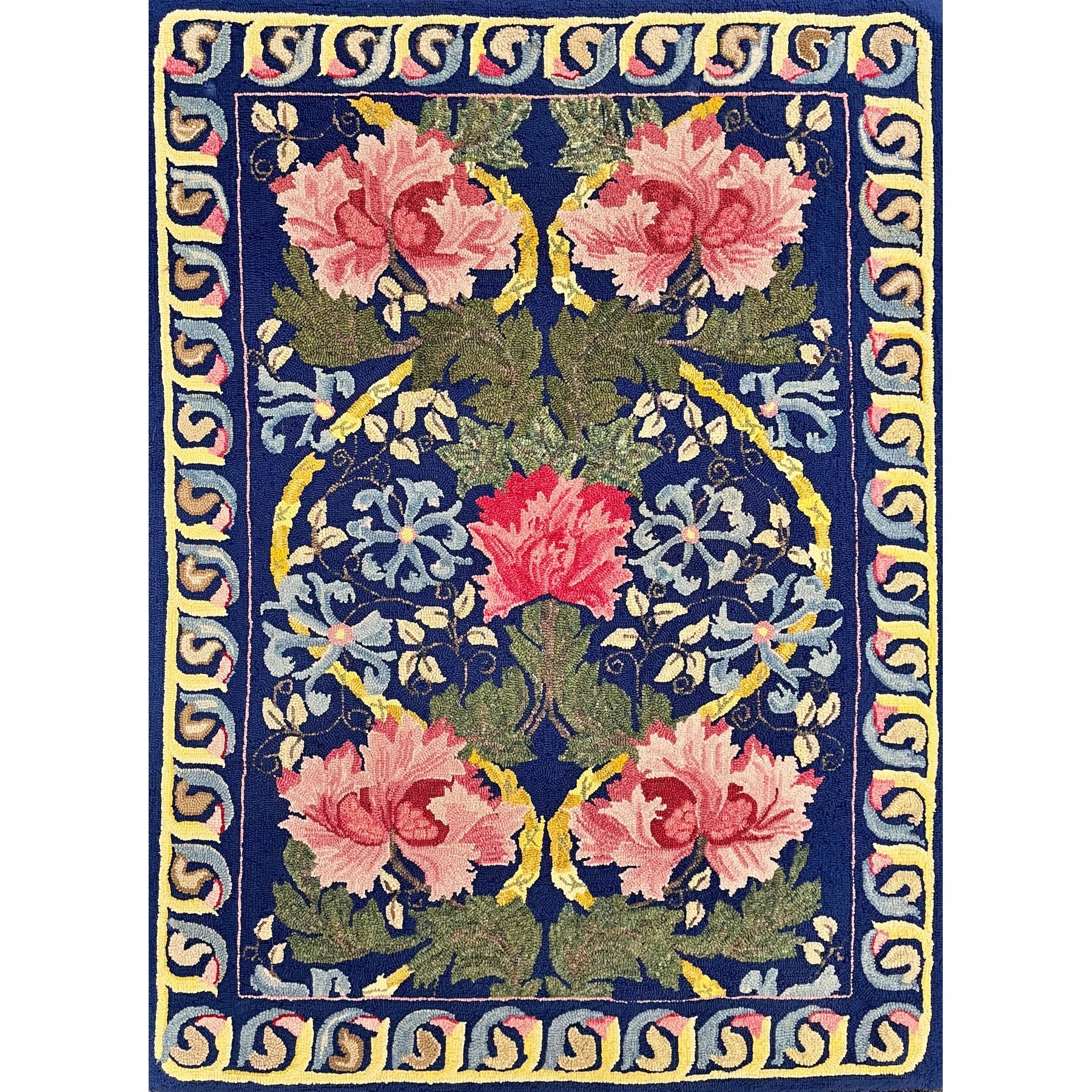 William Morris, rug hooked by Liz Abel