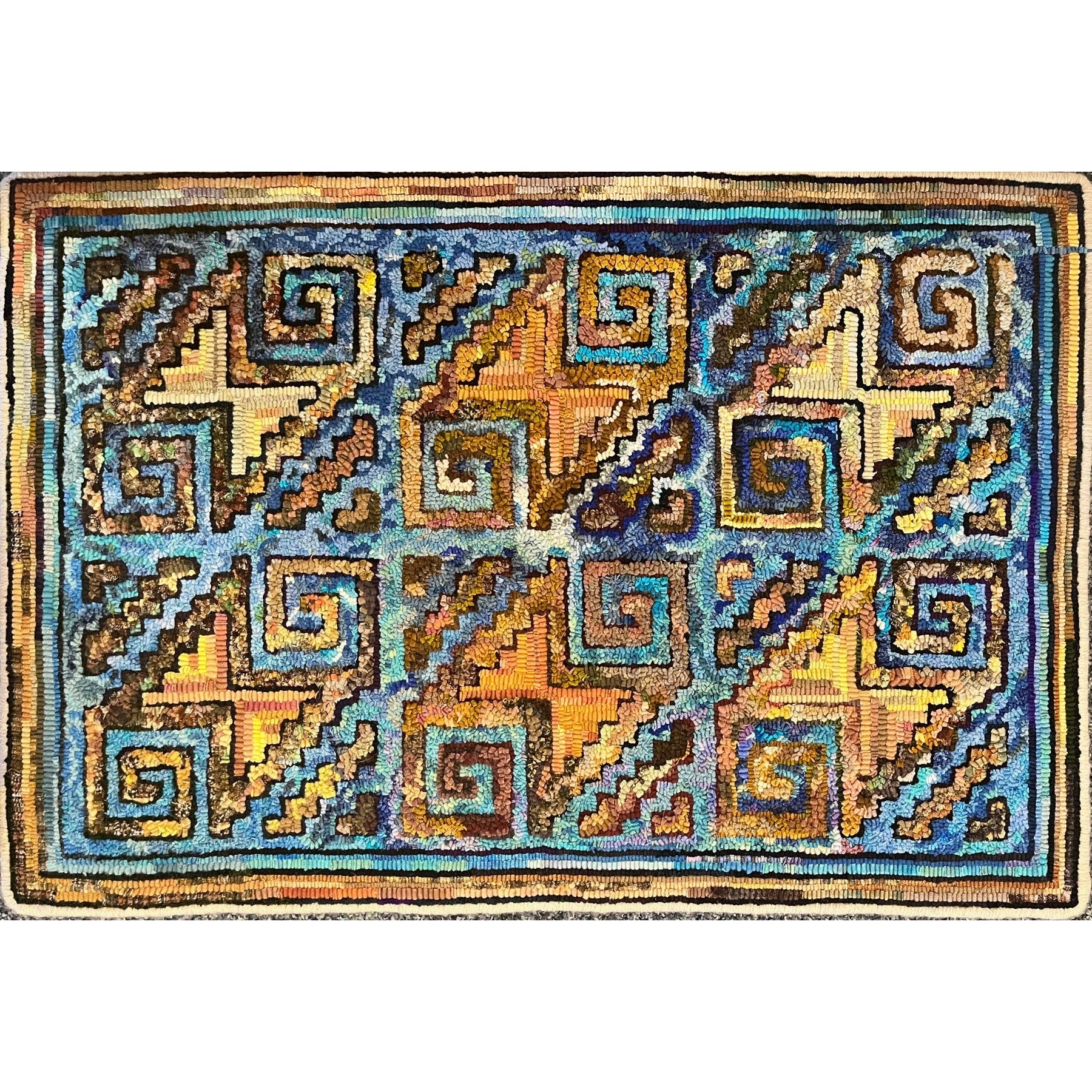 Nankoweap, rug hooked by Suzan Farrens