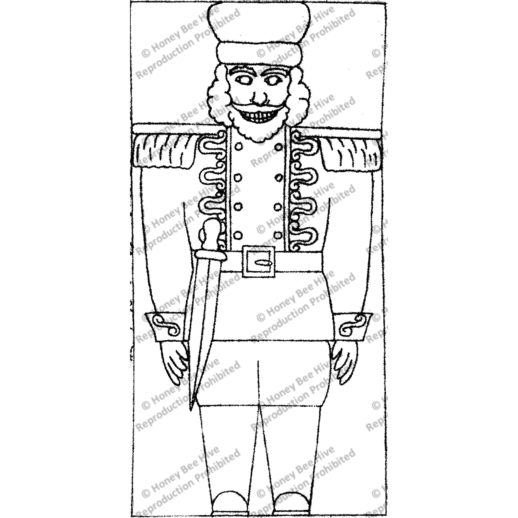 Nutcracker, rug hooking pattern