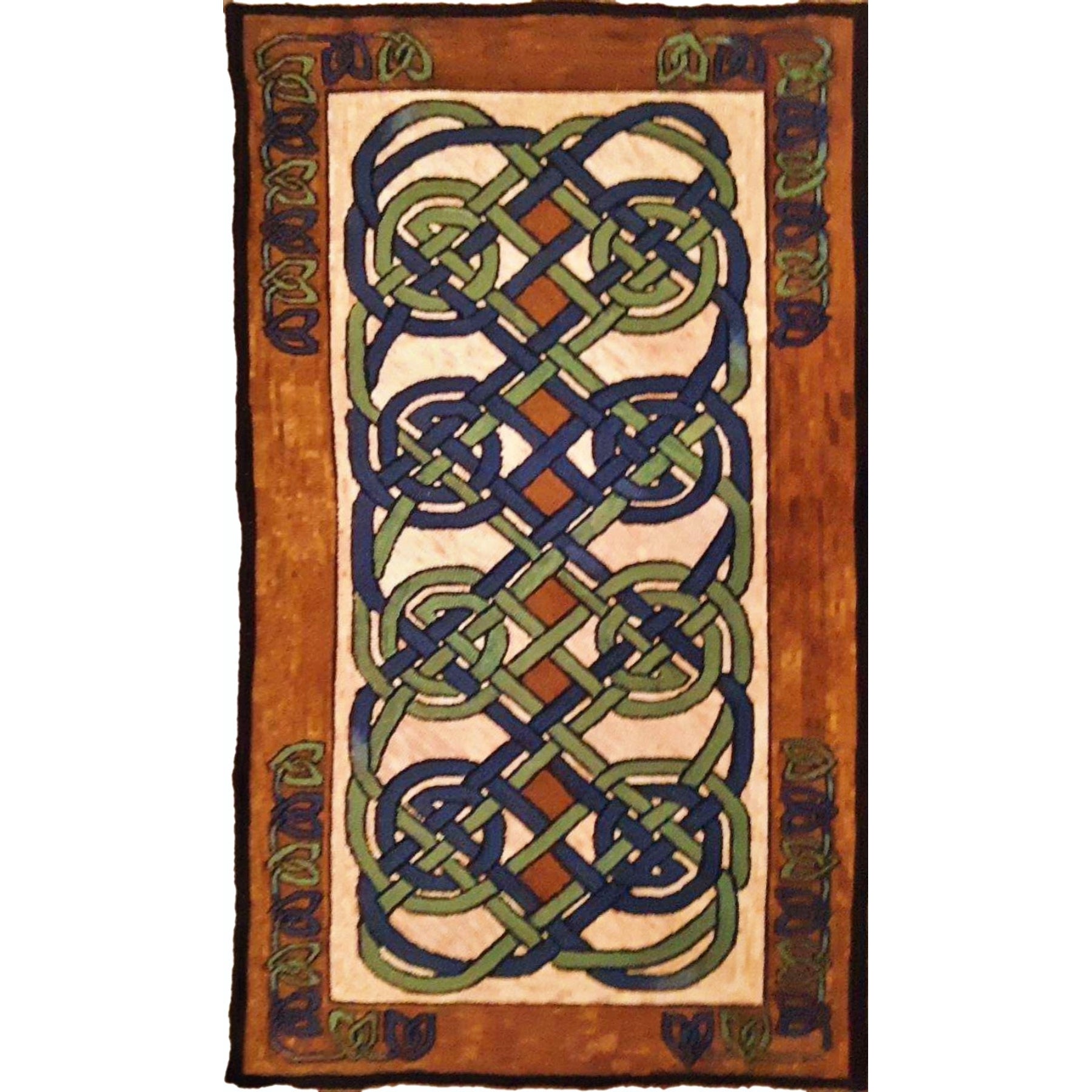 Celtic Knots, rug hooked by Marci Braun