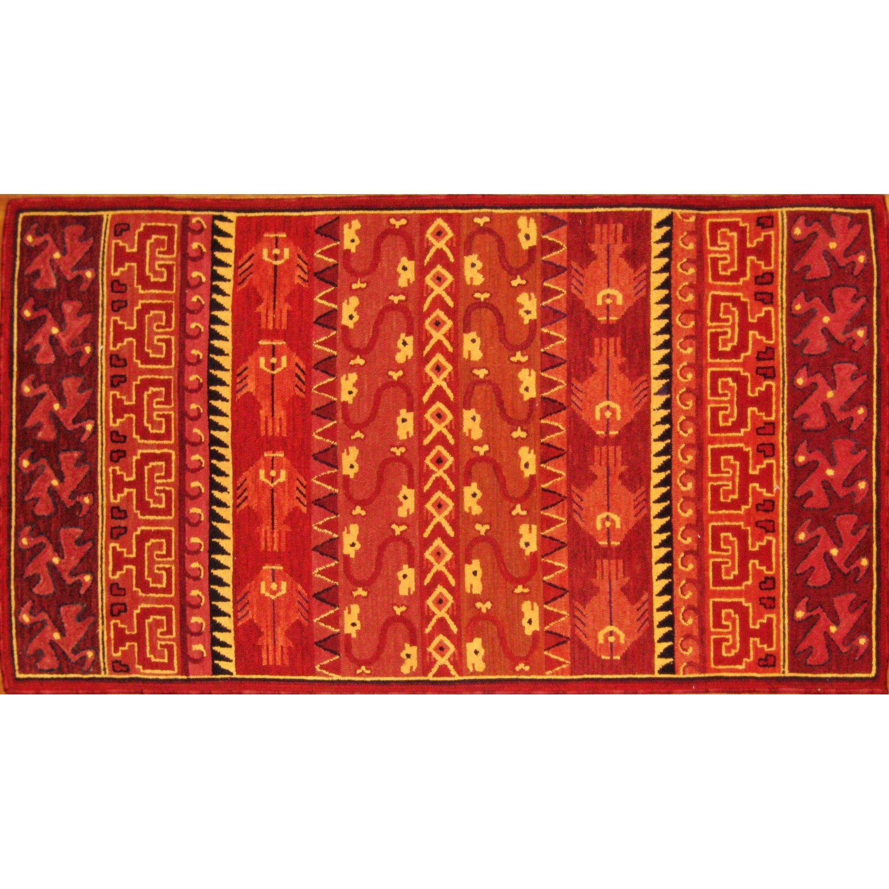 Peruvian Images, rug hooked by Martha Beals