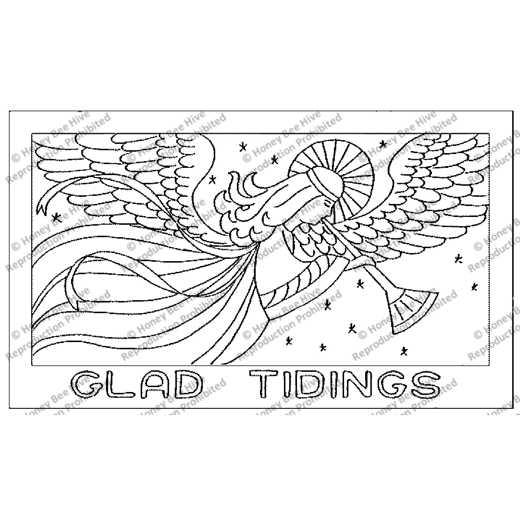 Glad Tidings, rug hooking pattern