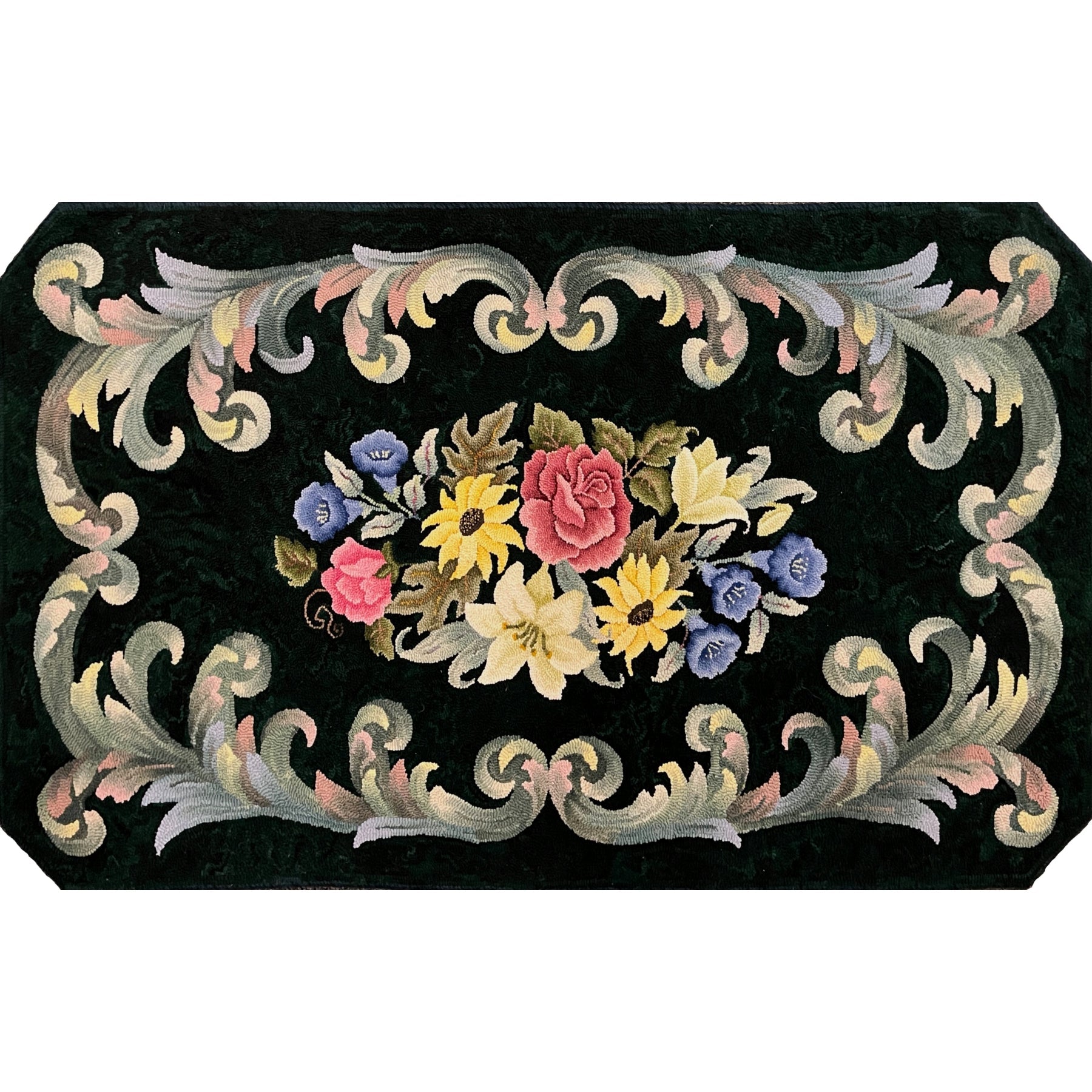 For Your Love, rug hooked by Connie Bradley