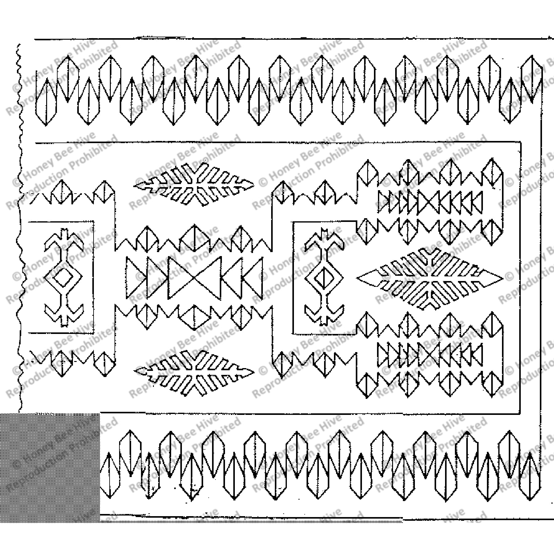 Marble Canyon, rug hooking pattern