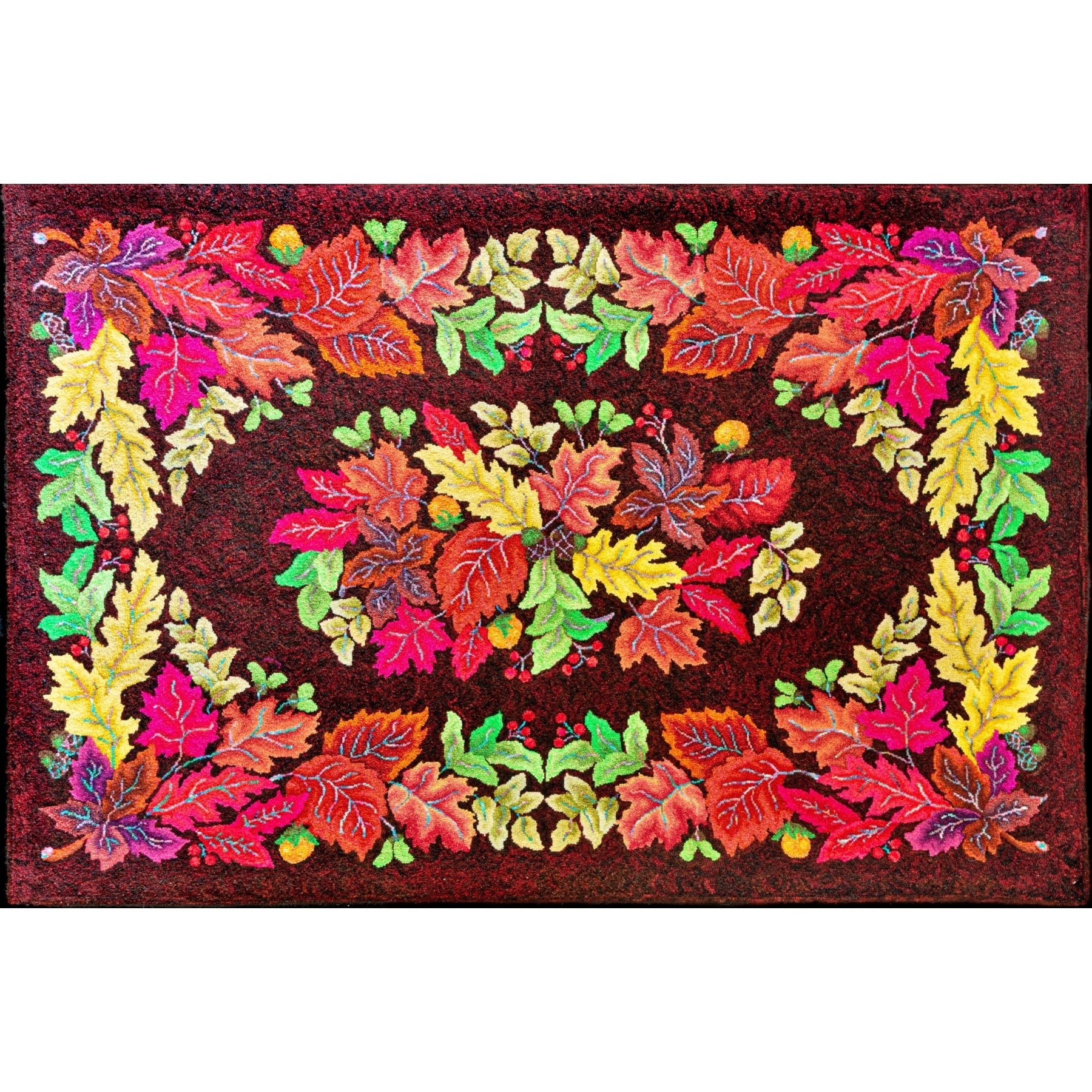 November-Large, rug hooked by Patricia Miller