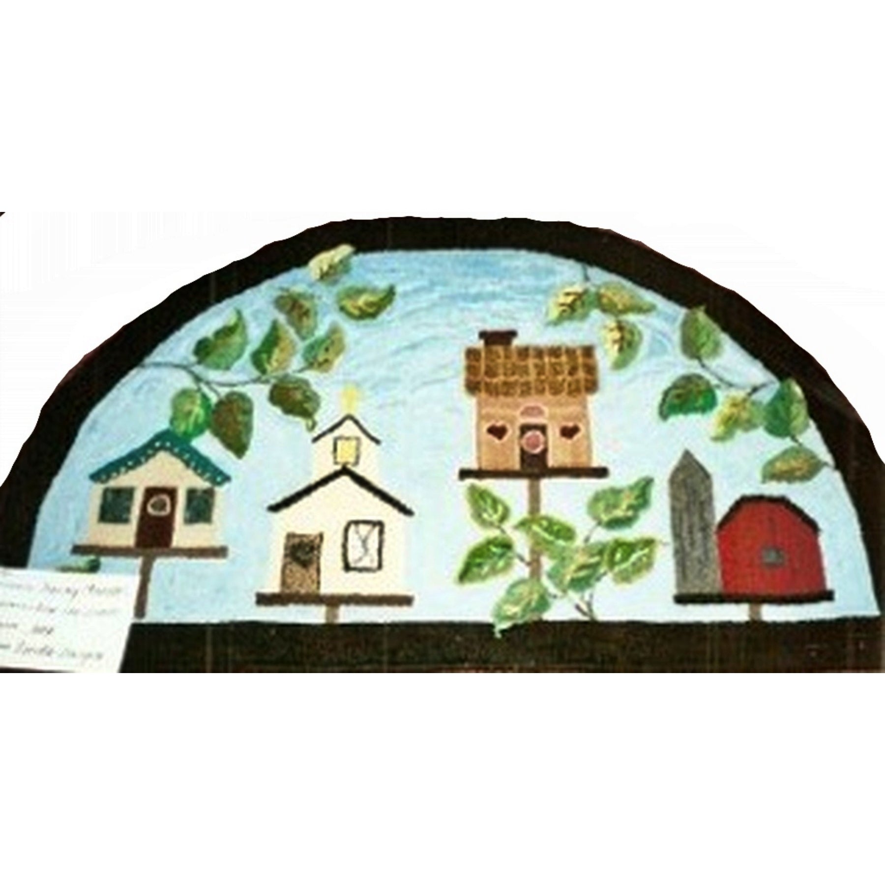 For The Birds, rug hooked by Darcy Cardas