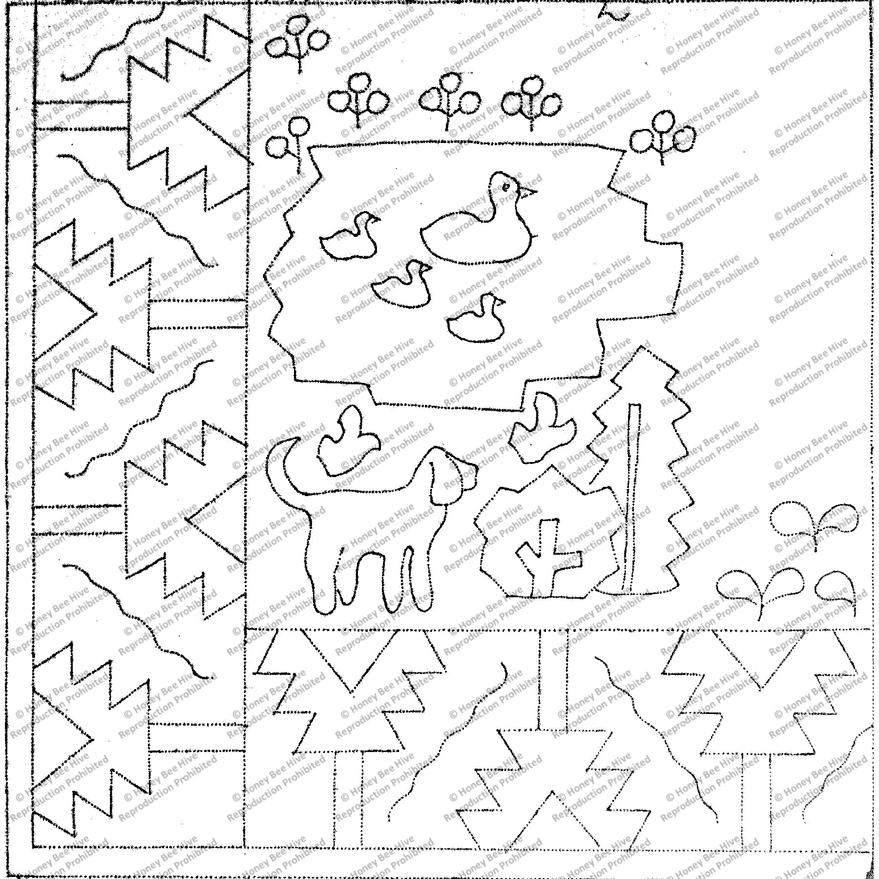 Azerie – Border, rug hooking pattern