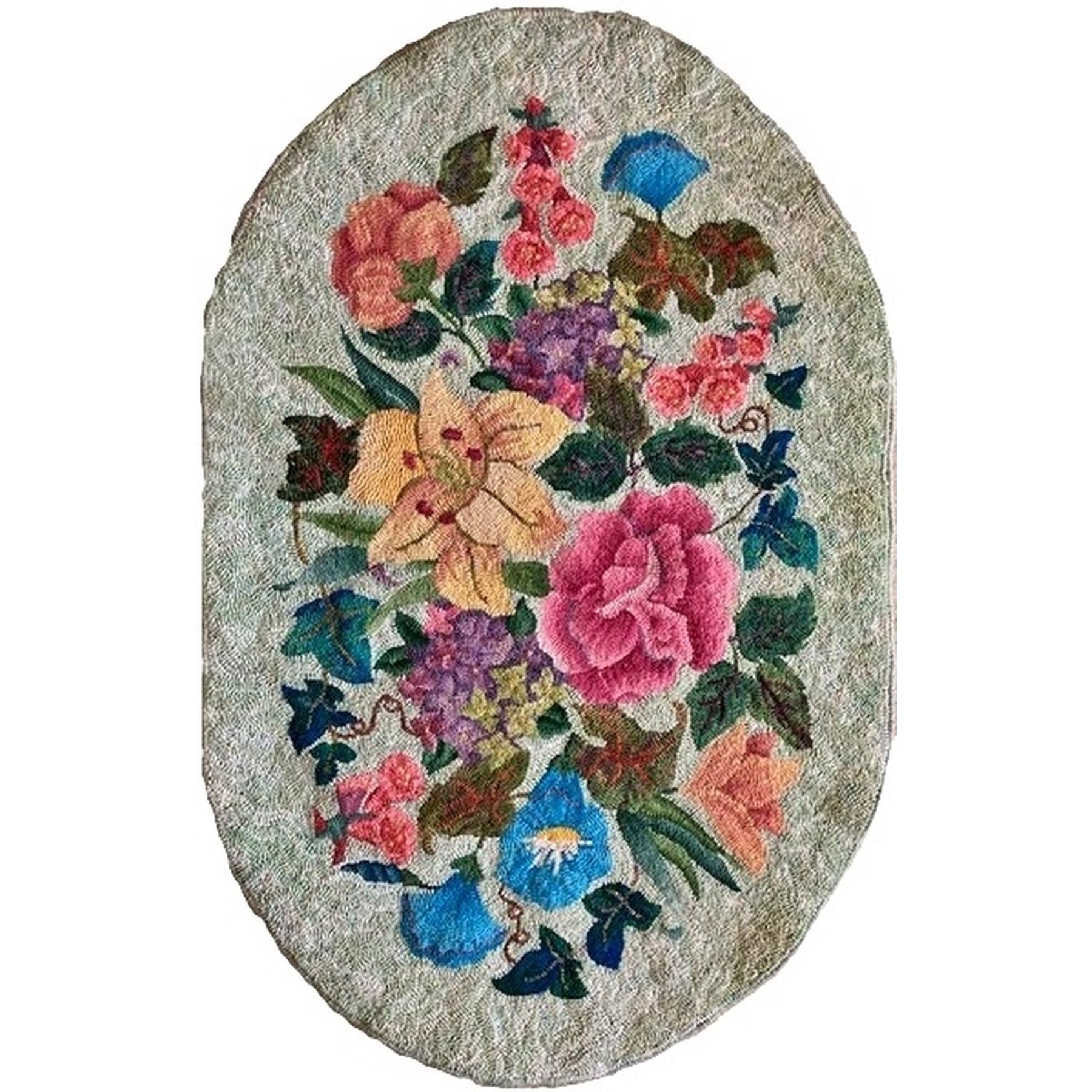 Rapture (Small), rug hooked by Vivien Thompson