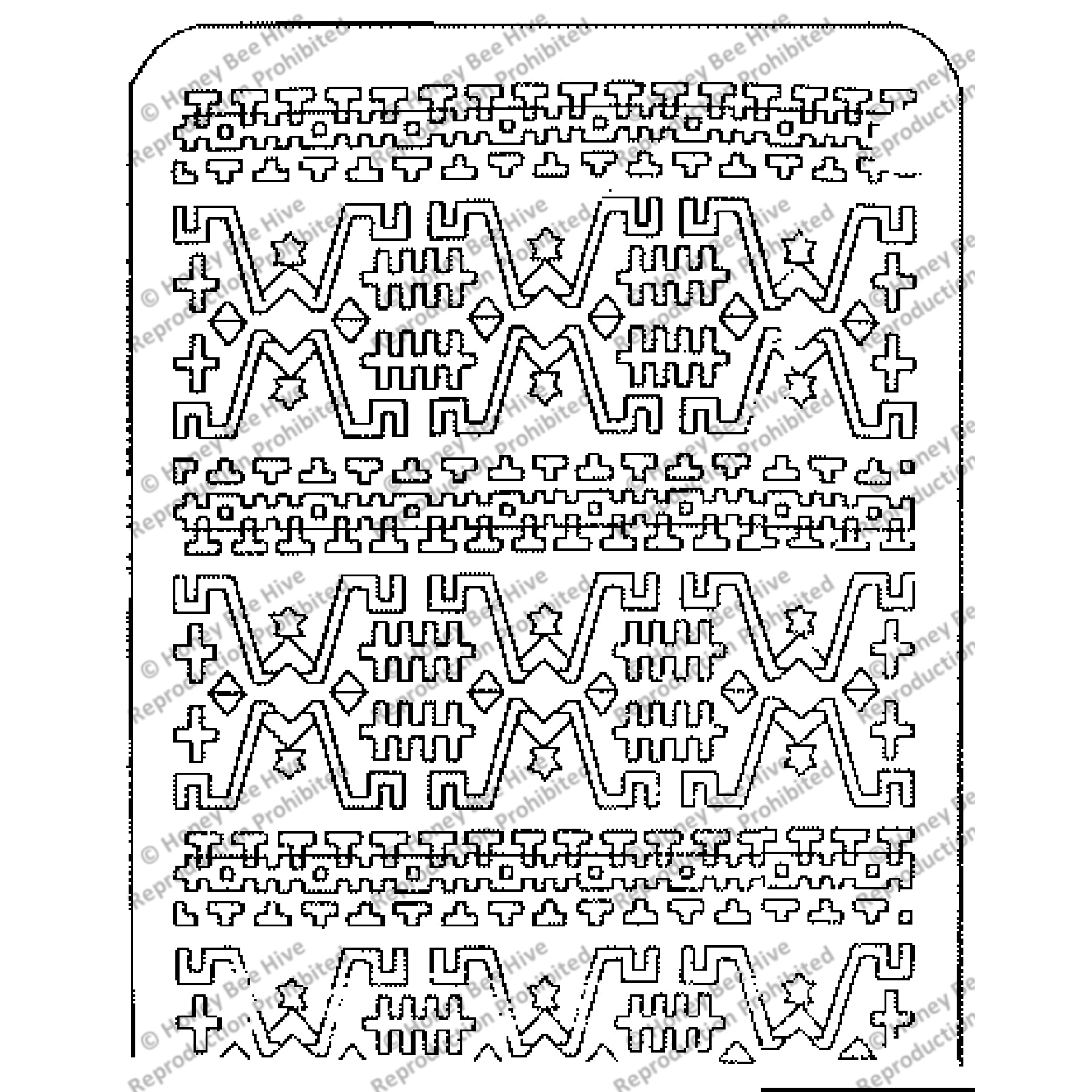 Banded Robe, rug hooking pattern