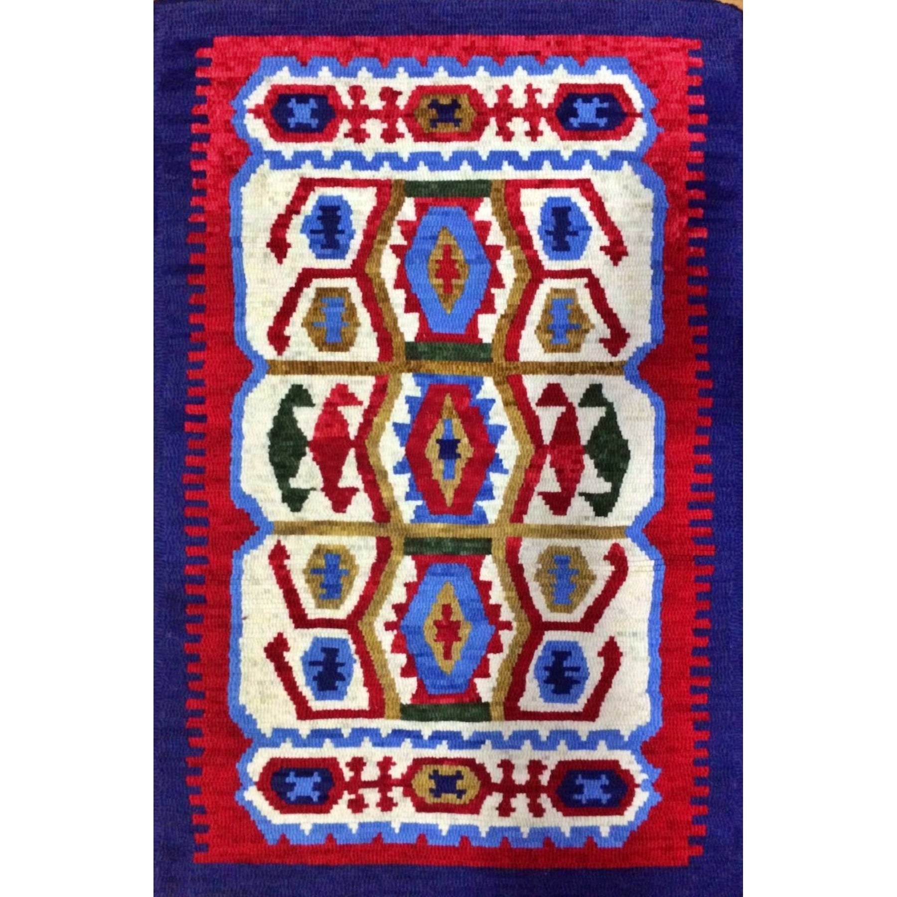 Kilim Sivas, rug hooked by Karen Duncklee