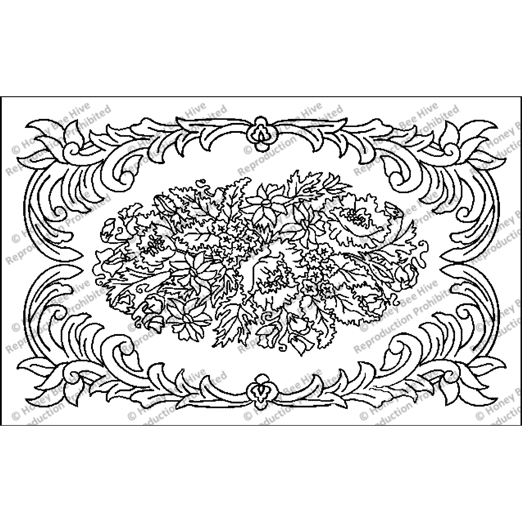 Erin, rug hooking pattern