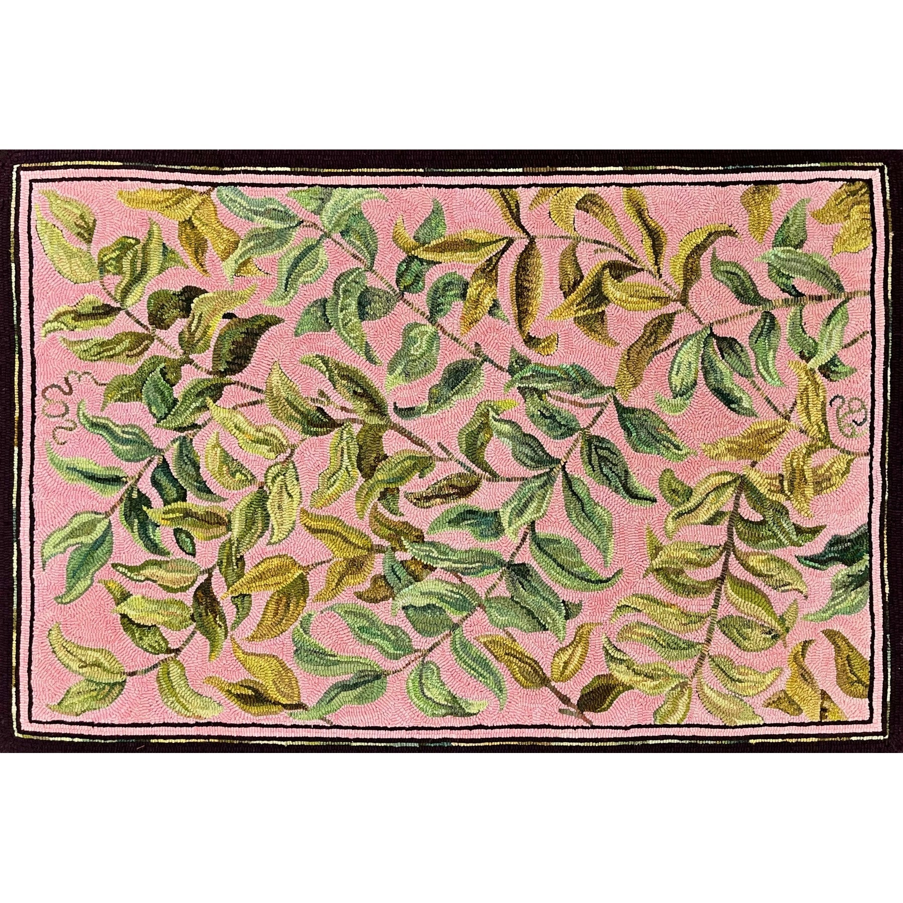 Morris Willows, rug hooked by Patty Piek-Groth