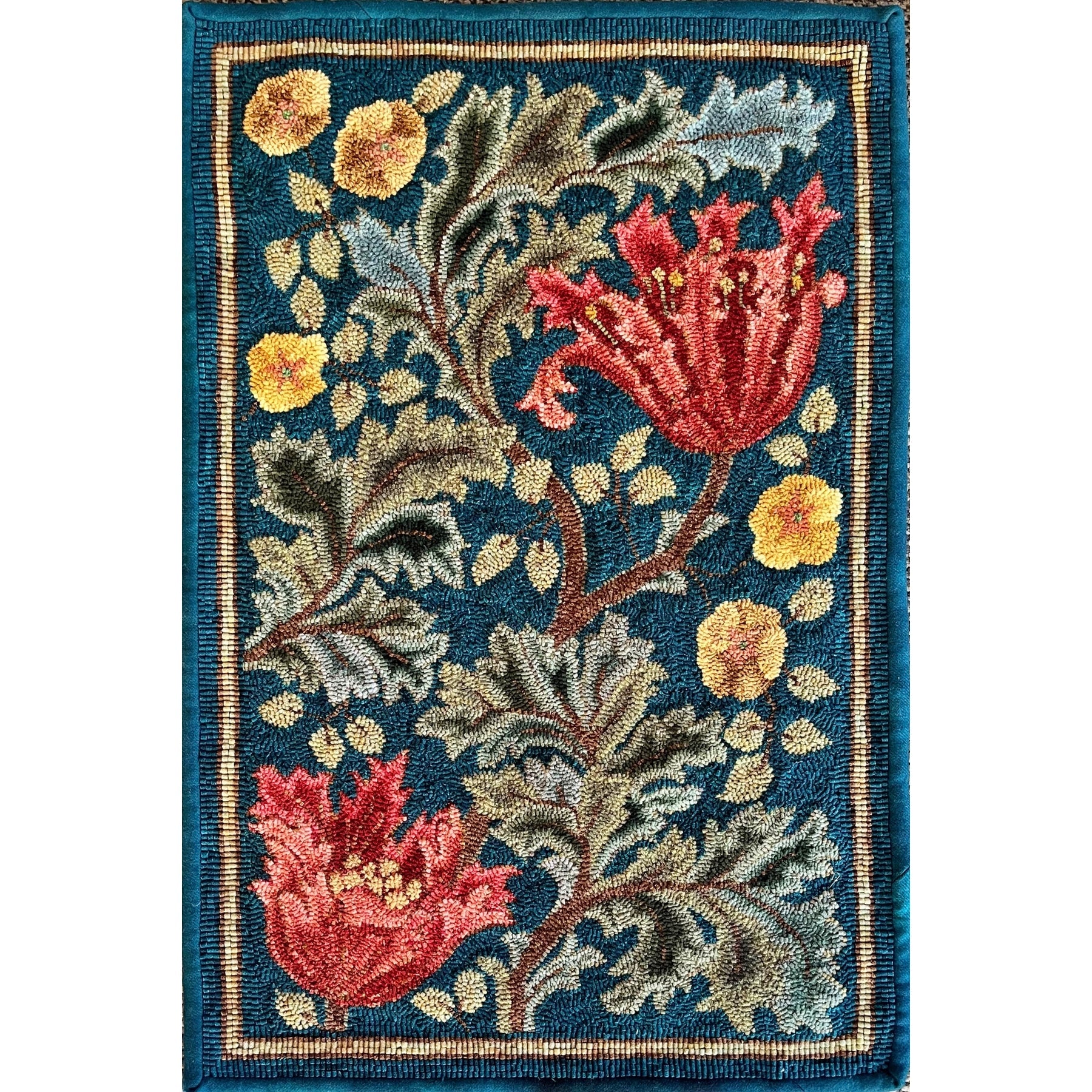 St James Morris, rug hooked by Judith Vegso