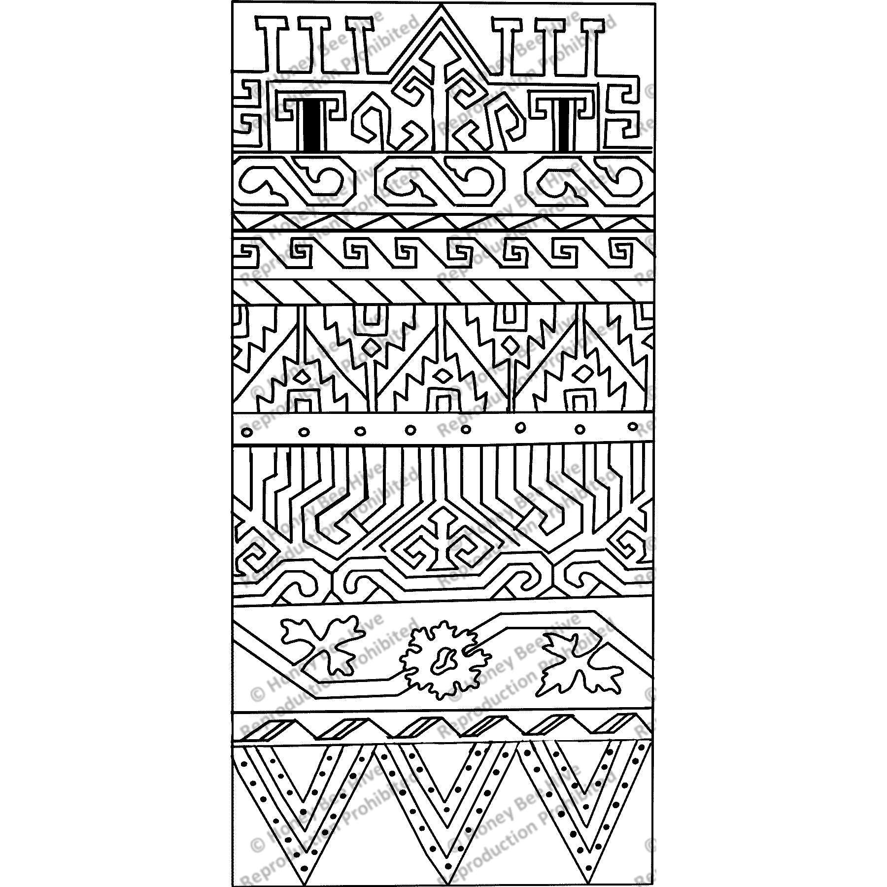 Samarkand  A (Adapted), rug hooking pattern