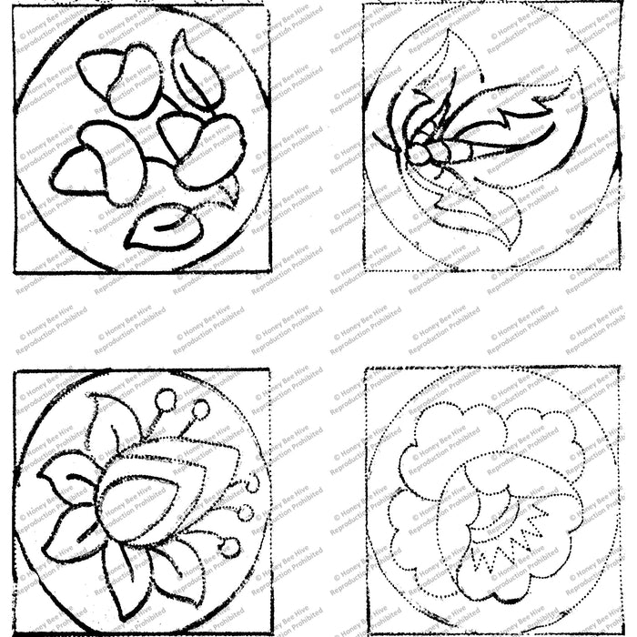 Rug Hooking Pattern: Crewel Coaster (C503) | Honey Bee Hive Rug Hooking ...