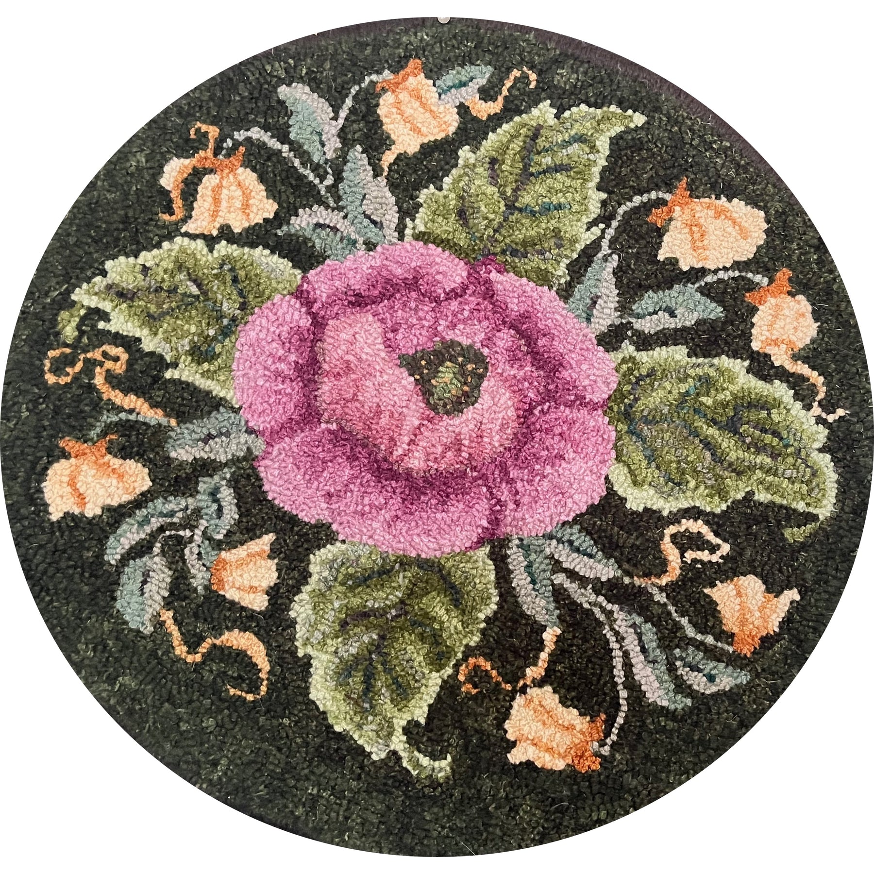Ruthie Rose, rug hooked by Lisa Cubellis