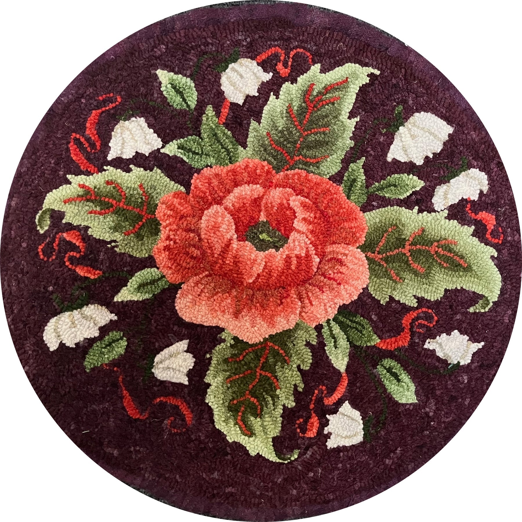 Ruthie Rose, rug hooked by Magbis Vizcaino-Green