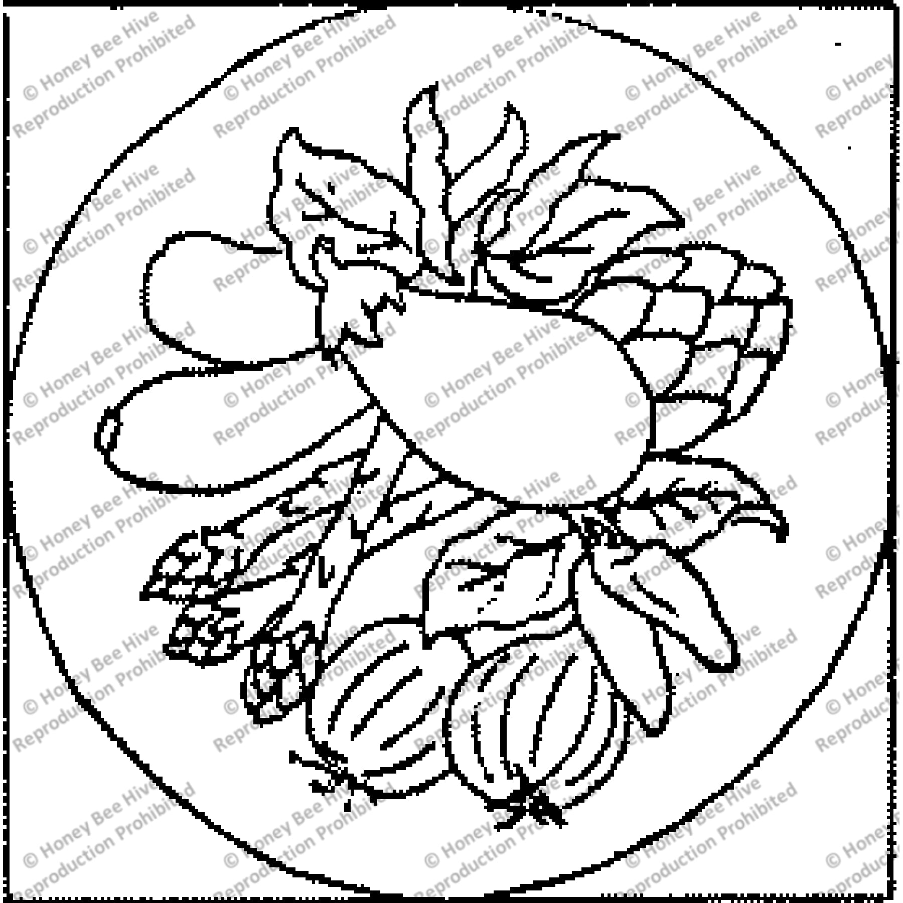 Vegetable-Eggplant, rug hooking pattern