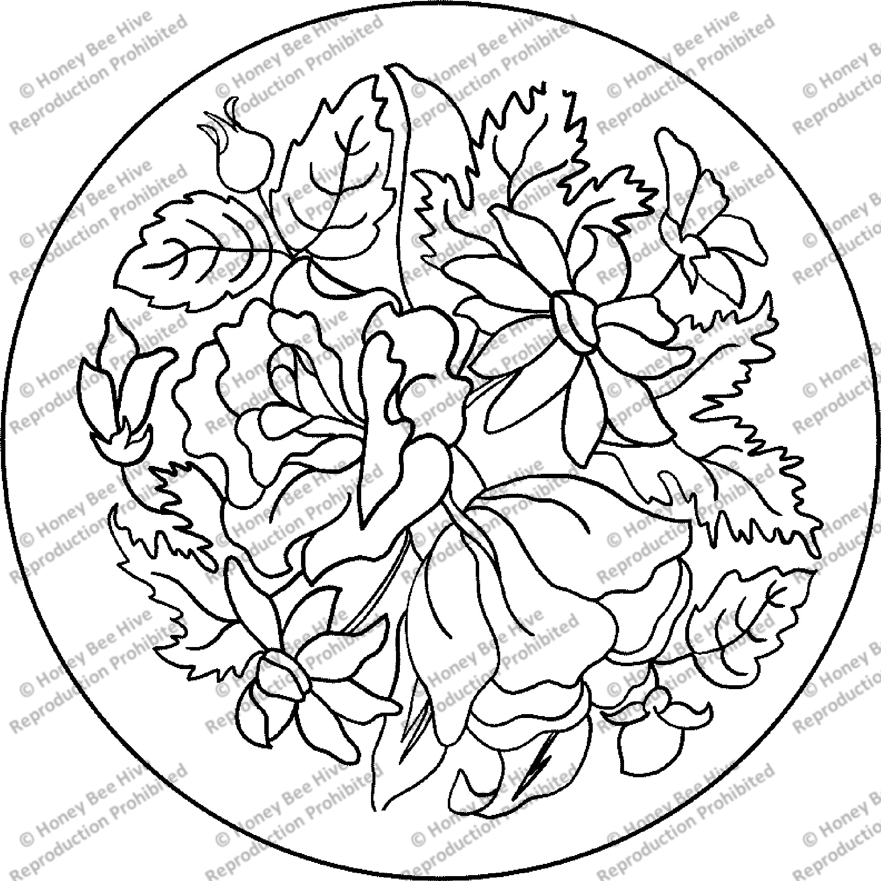 Jubilee, rug hooking pattern