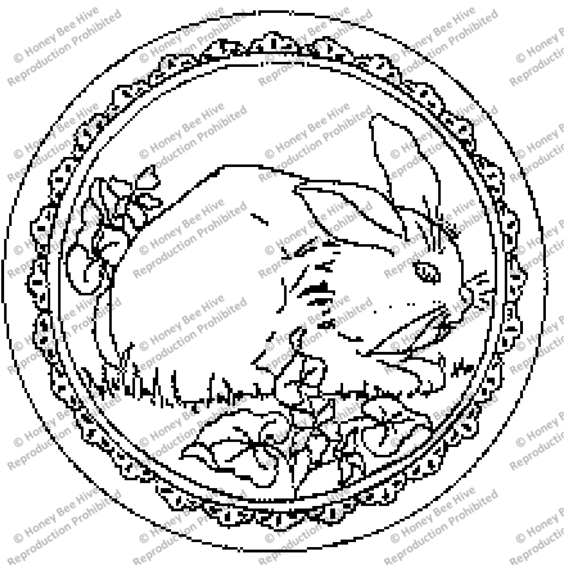 Bunny, rug hooking pattern