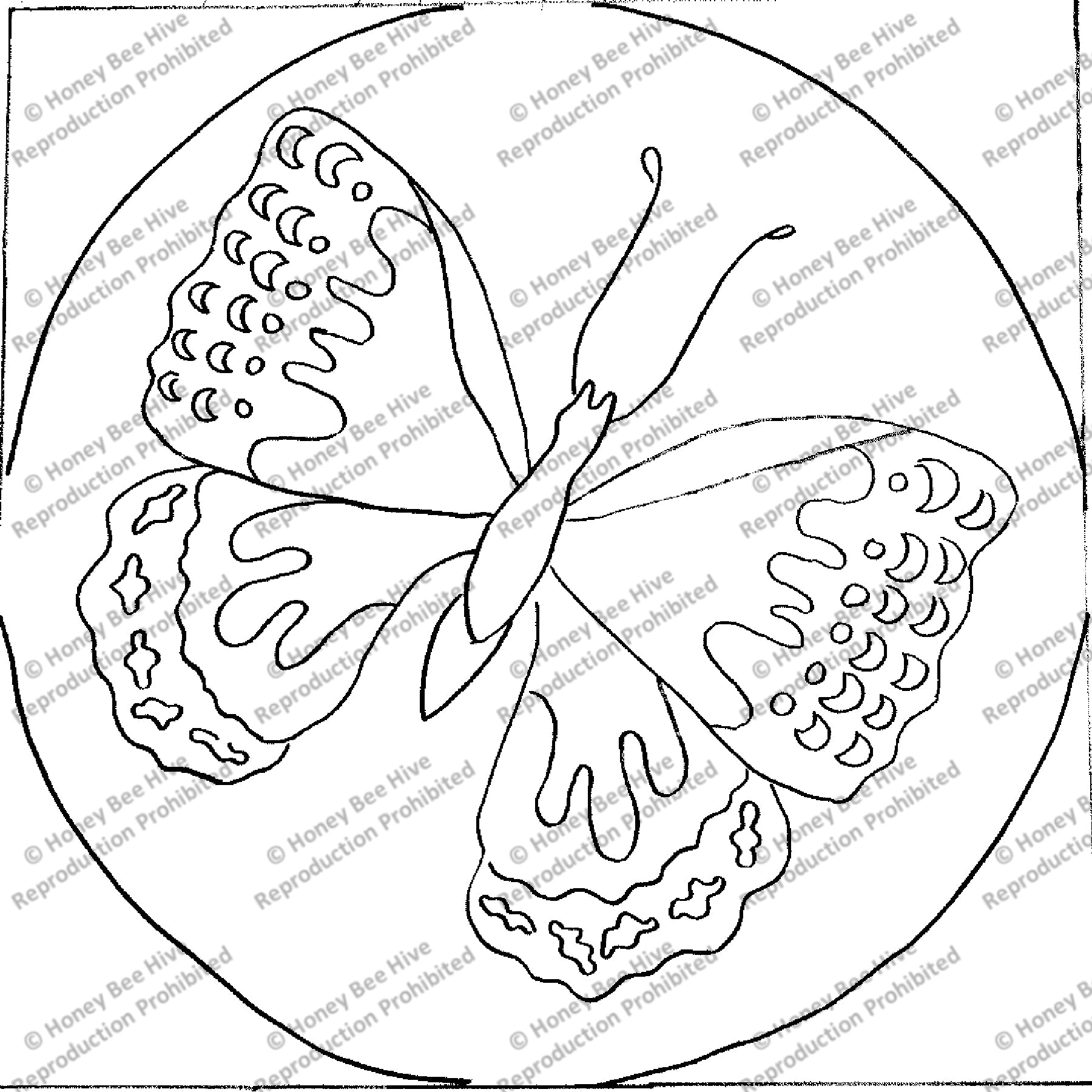 Butterfly, rug hooking pattern