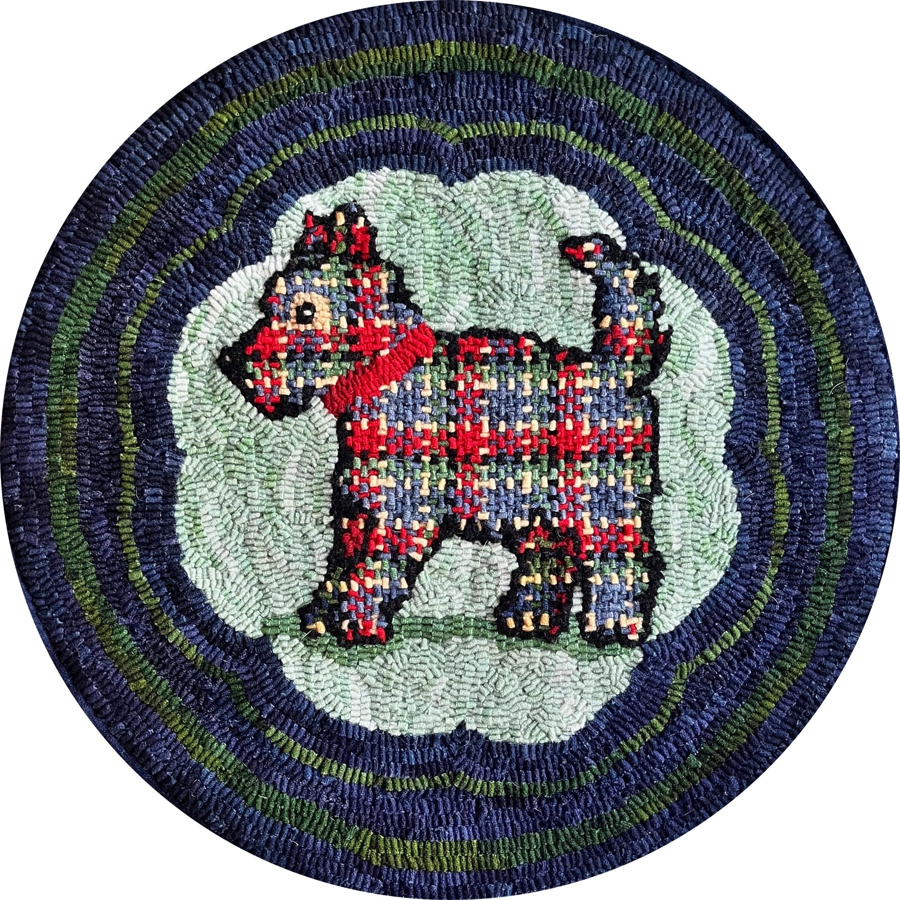 Scottie McGruff, rug hooked by Judy Dorsey