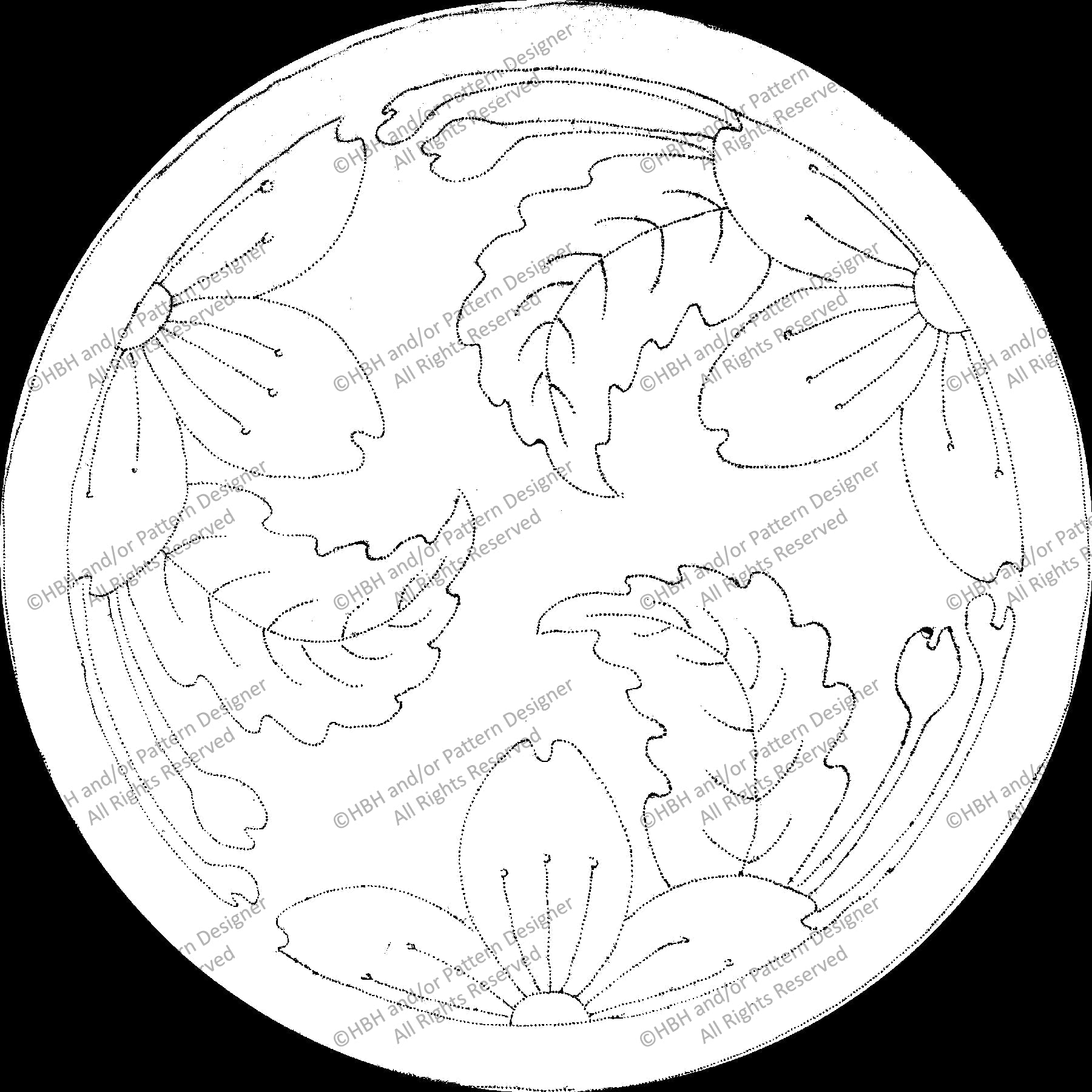 Family Shield, rug hooking pattern