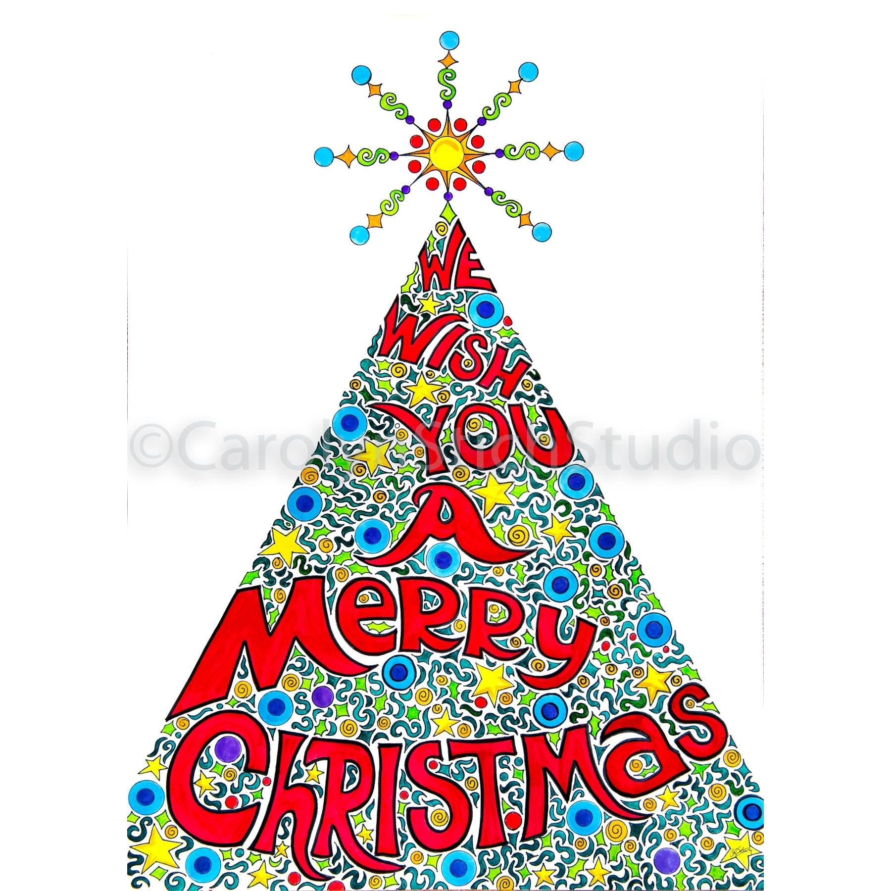 Christmas Wishes, rug hooking pattern