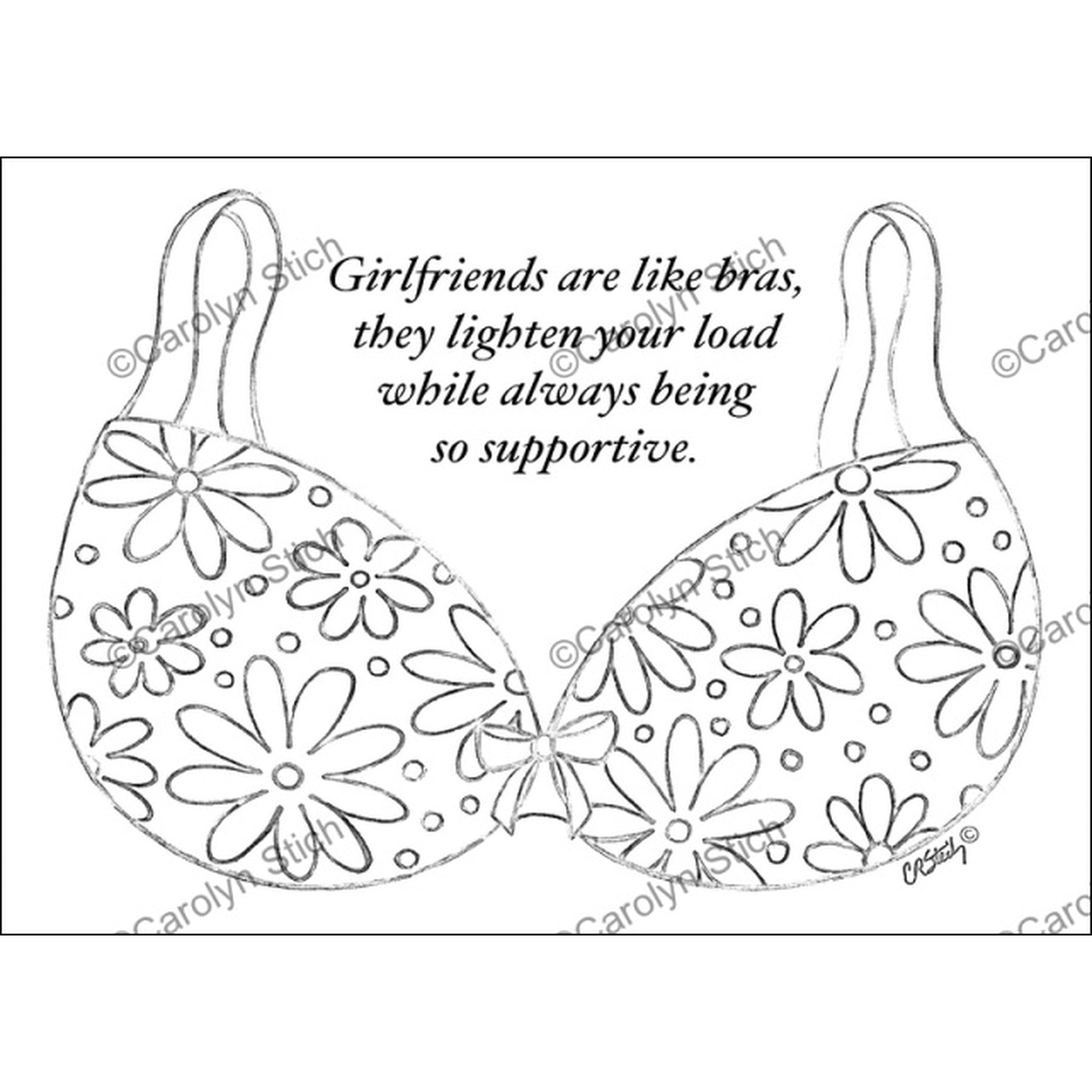 Girlfriends, rug hooking pattern