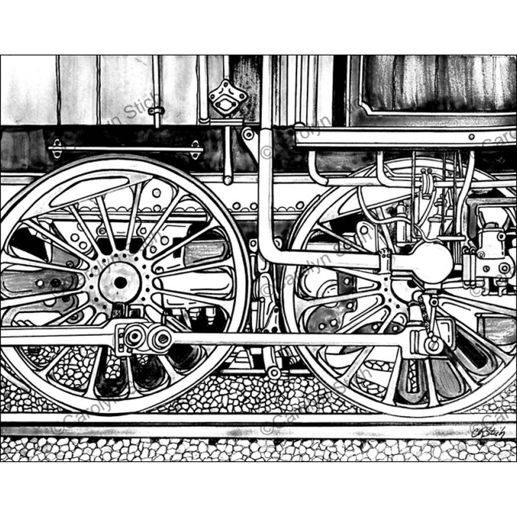 Locomition, rug hooking pattern