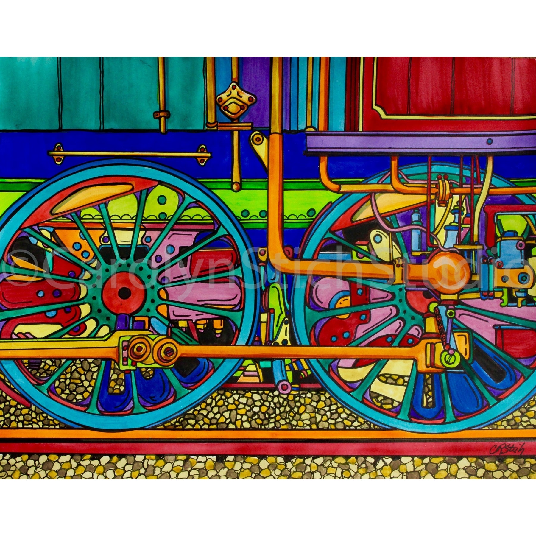 Locomition, rug hooking pattern