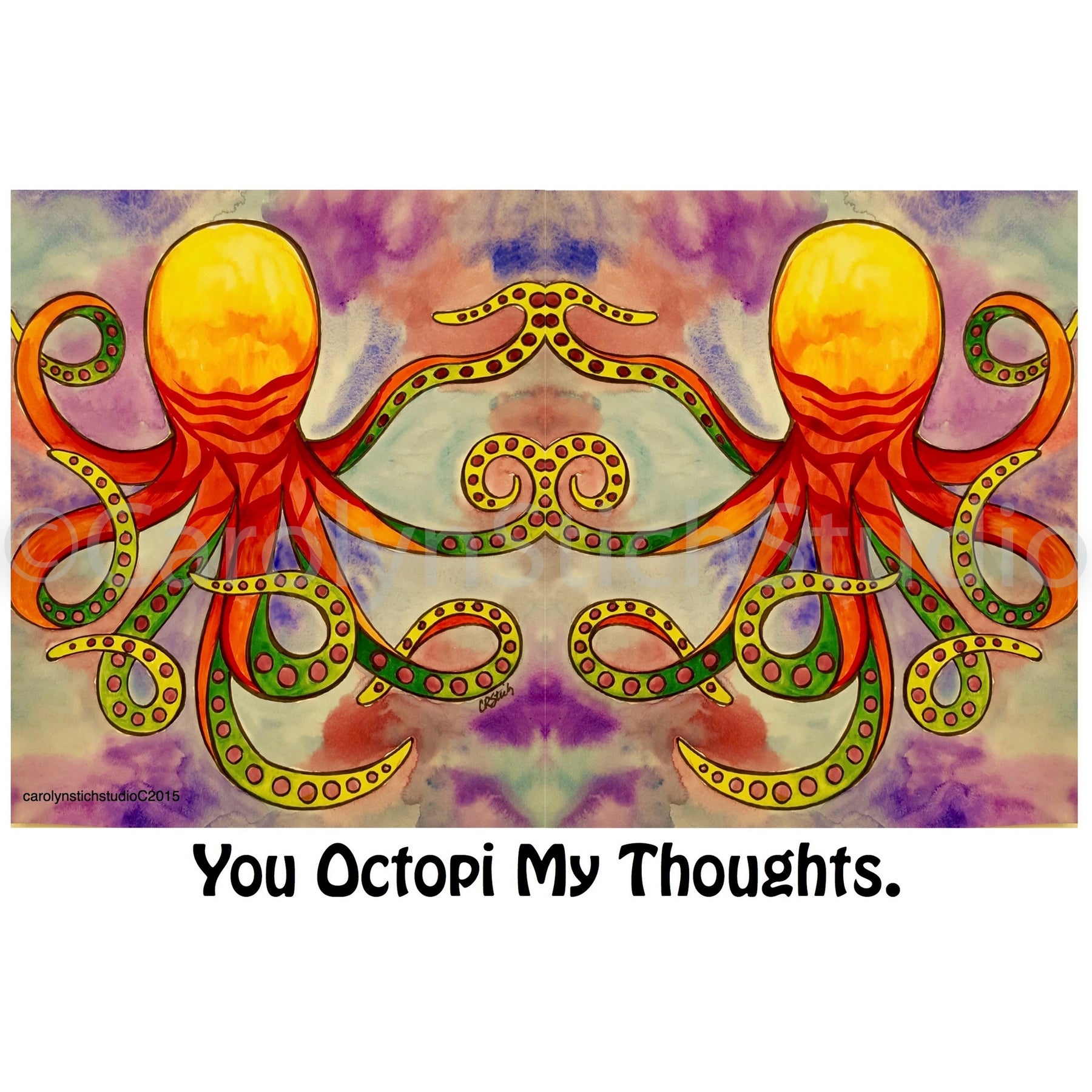 Octopi My thoughts, rug hooking pattern
