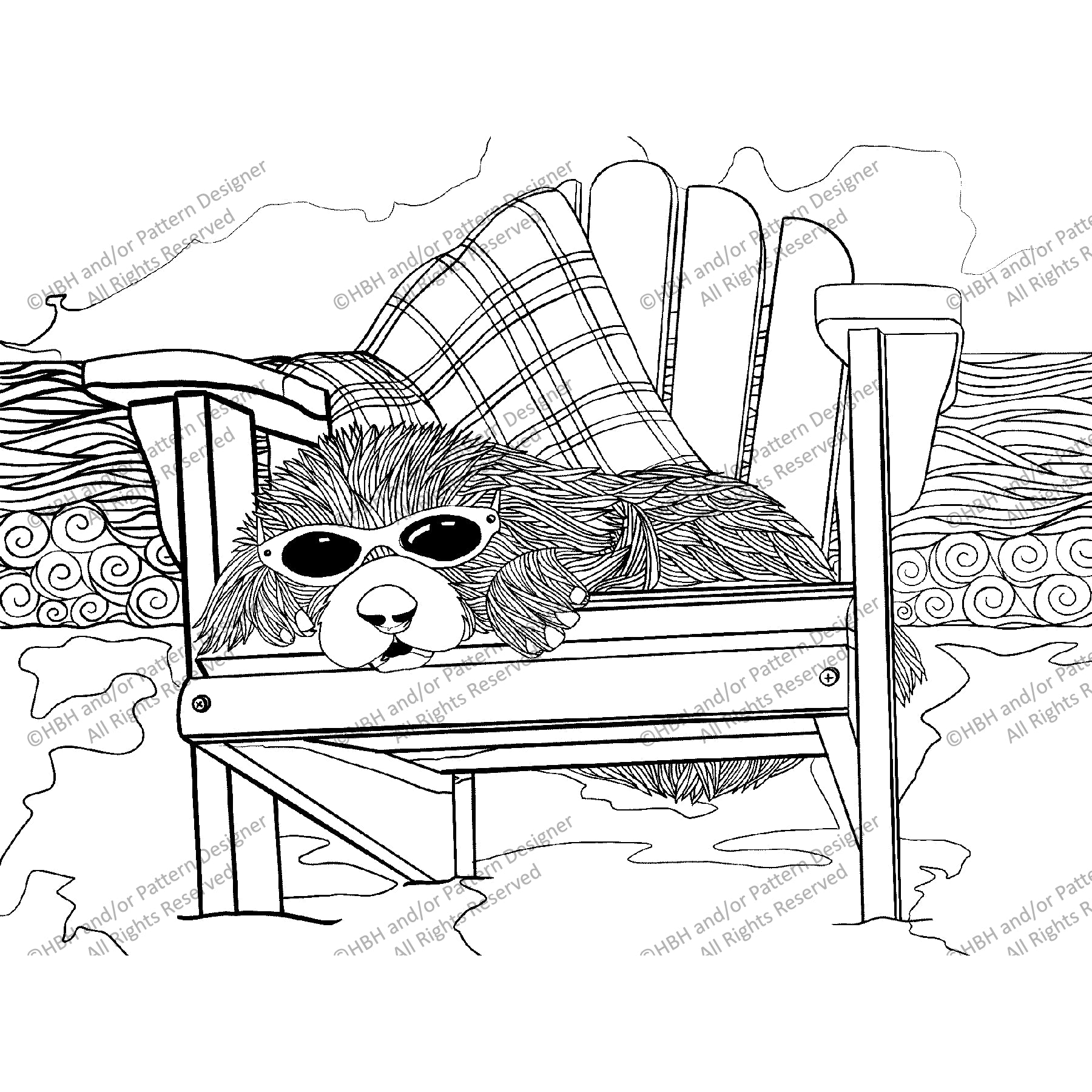 Paws to be Happy, rug hooking pattern